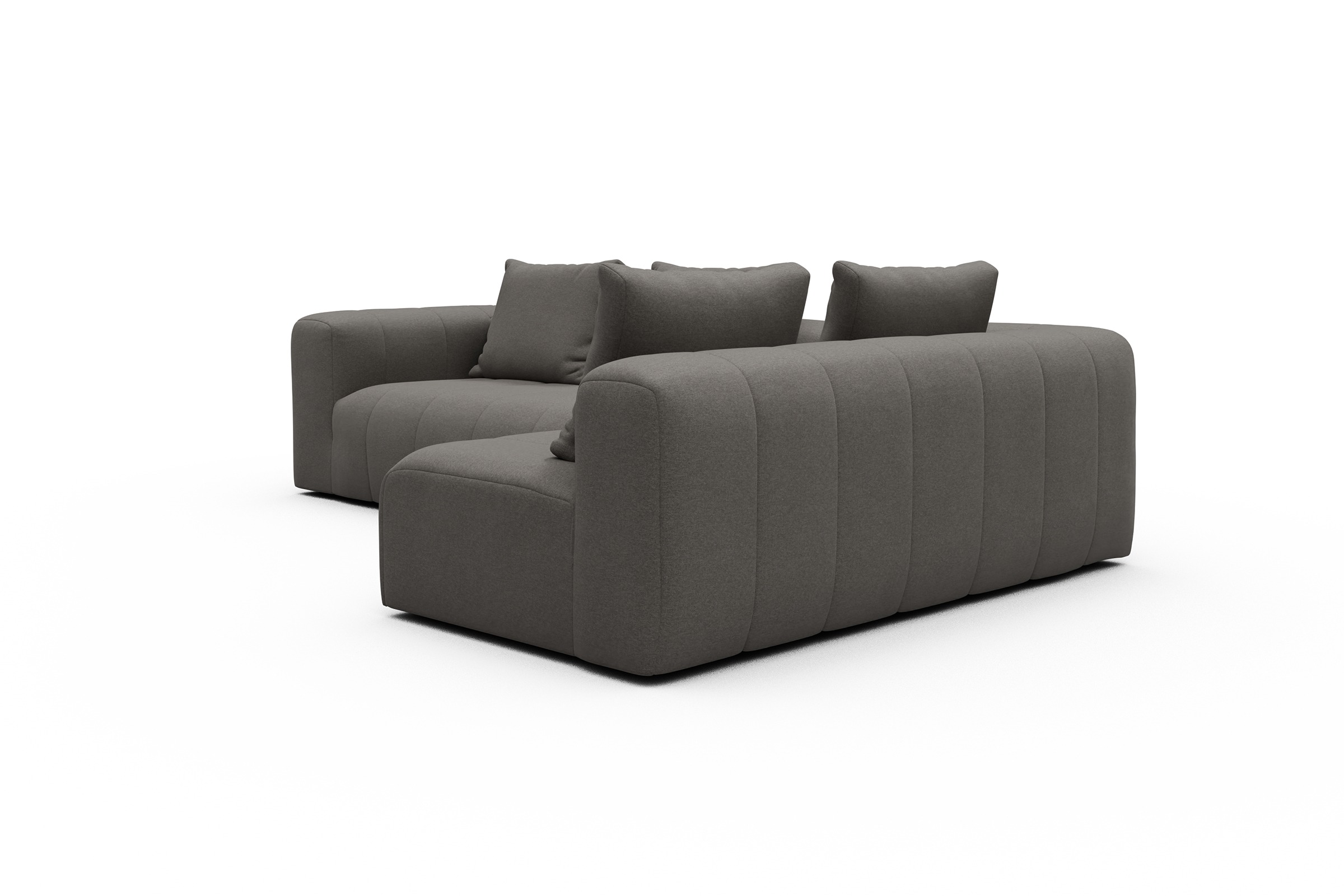 Ecksofa Hugo 2x 2,5-Sitzer Armlehne links Satya-Taupe