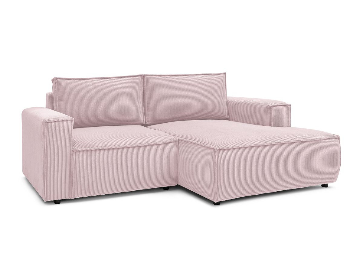 Bobochic Nihad Ecksofa Cordsamt Violett Ecke rechts