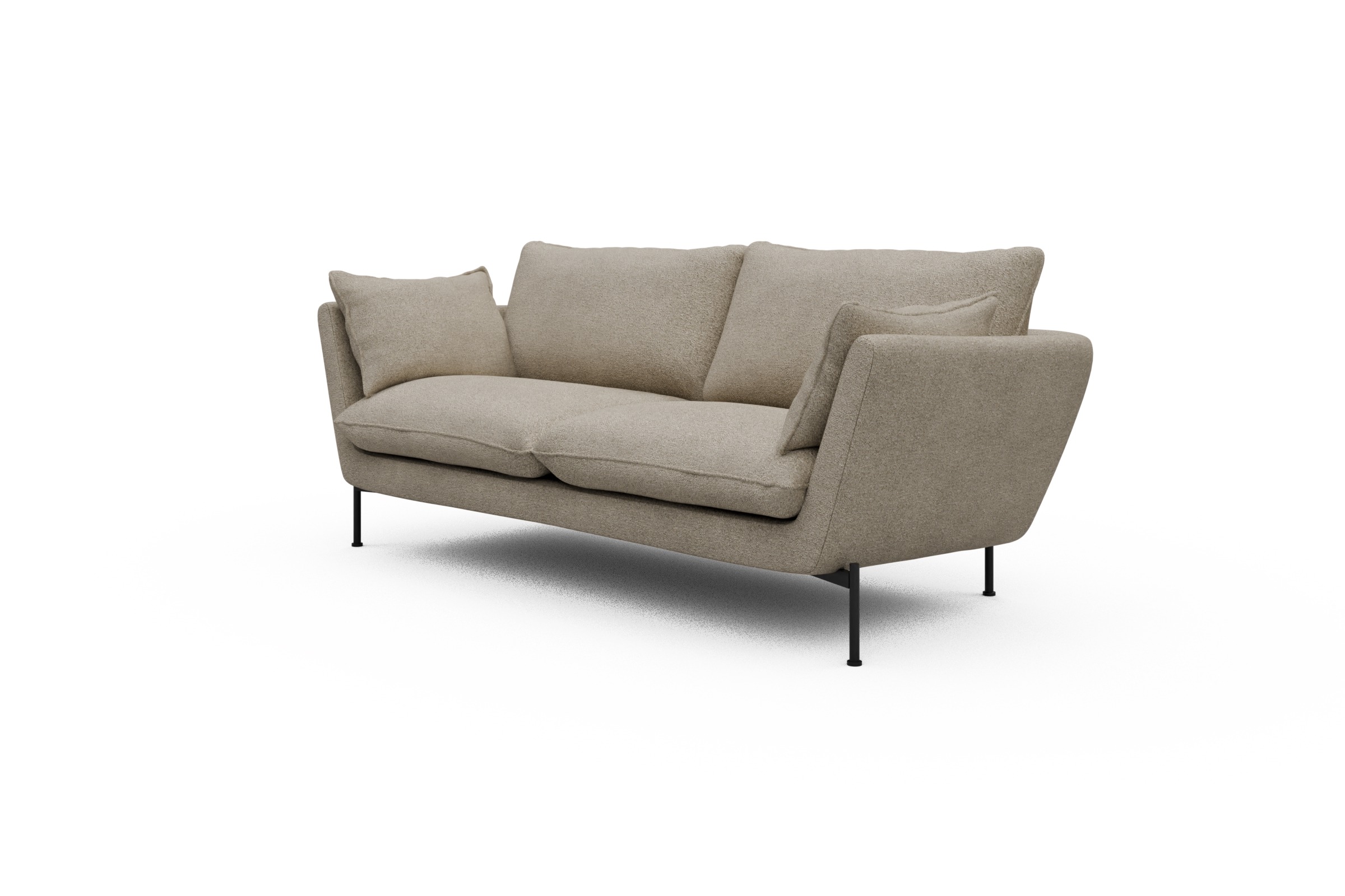 Sofa Anton 2-Sitzer Boucle-Beige