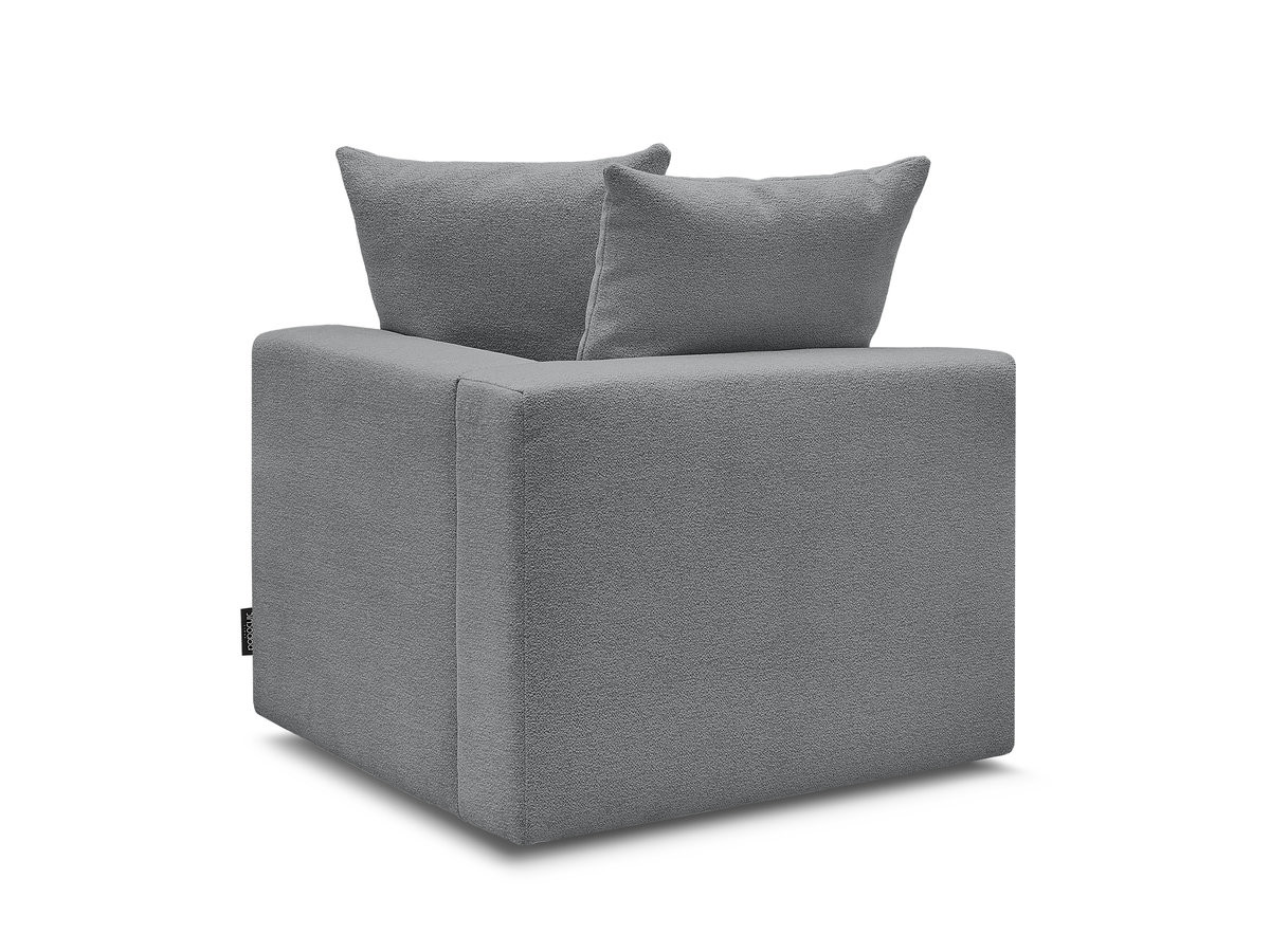 Bobochic Voltaire Eckmodul Melange-Stoff Dunkelgrau Ecke rechts