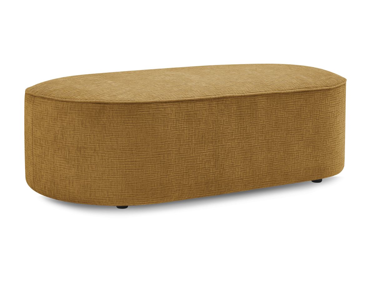 Bobochic Rousseau Pouf Strukturstoff Gelb