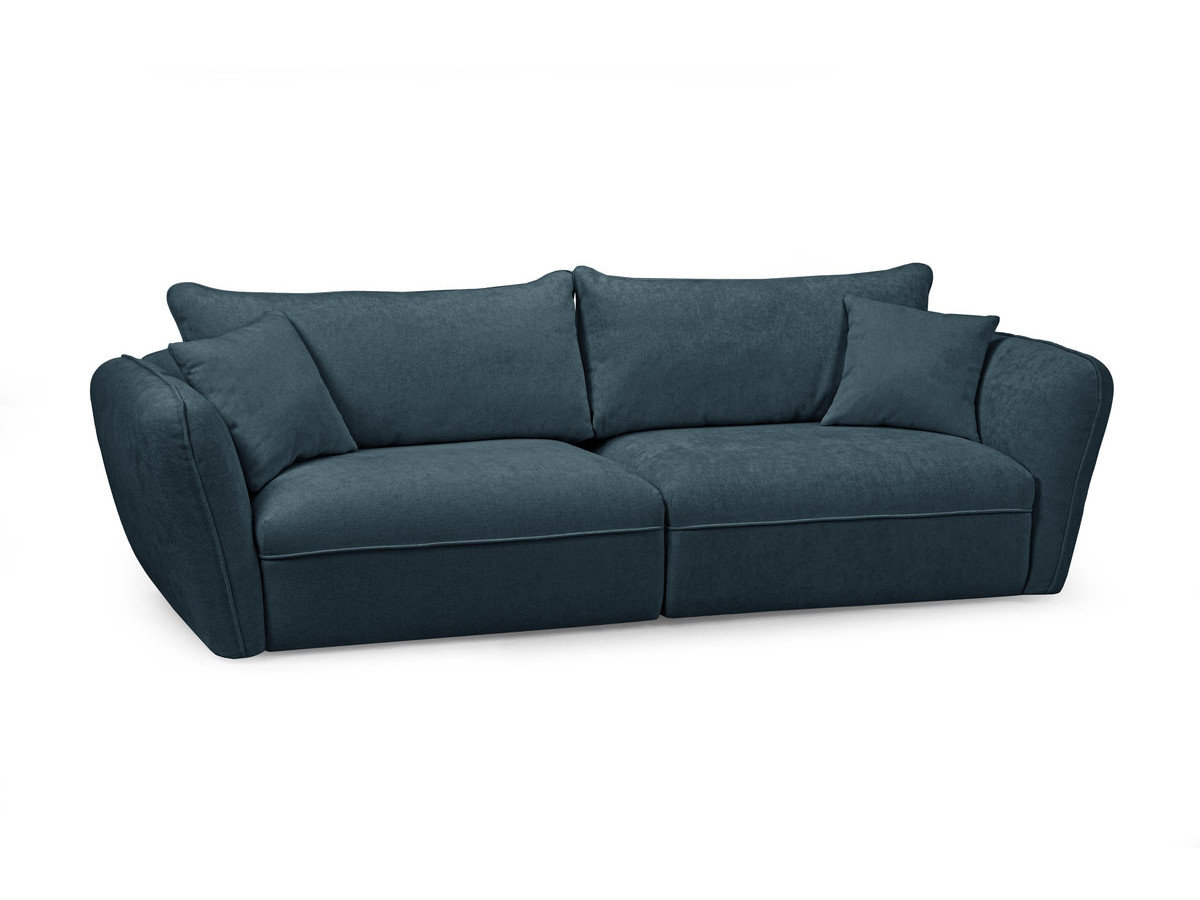 Bobochic Luigi Sofa 3-Sitzer Strukturstoff Blau