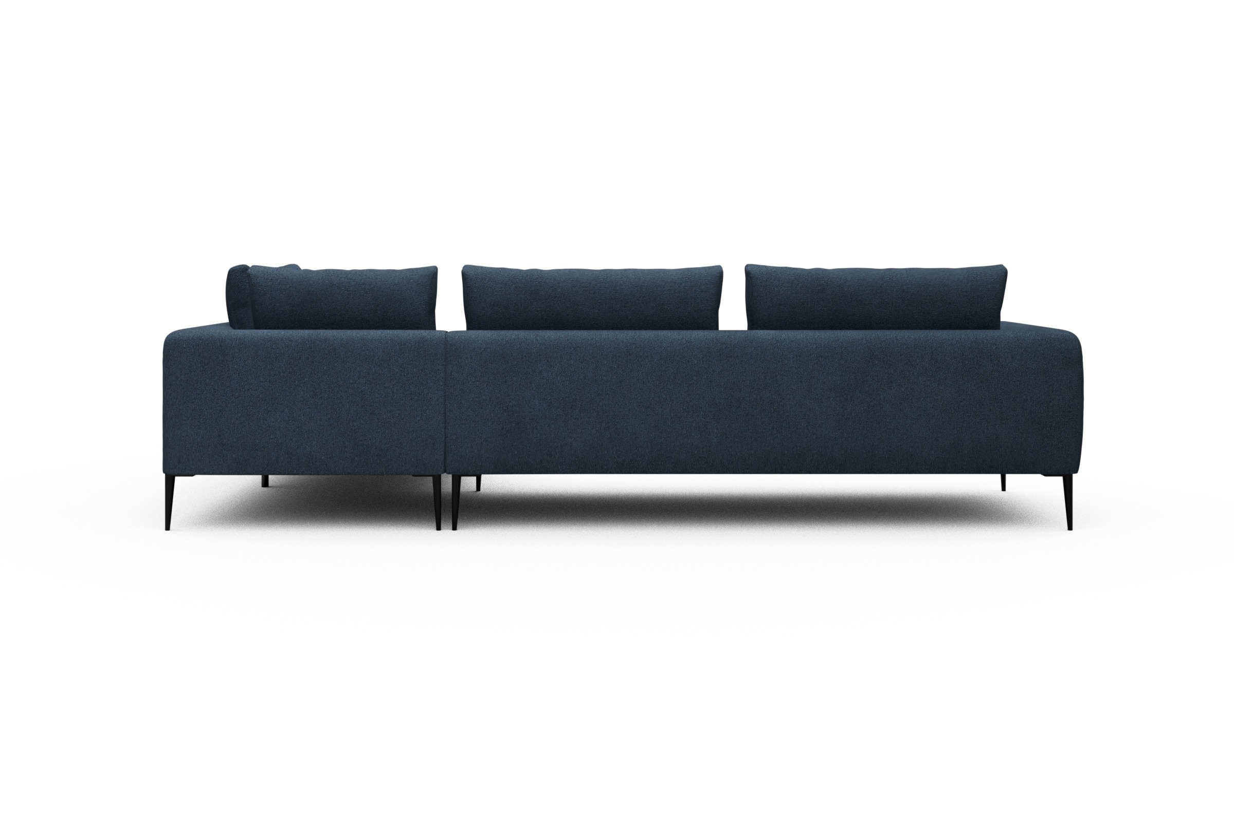 Ecksofa Paul Relax-Ecke links mit 3-Sitzer Boucle-Blue