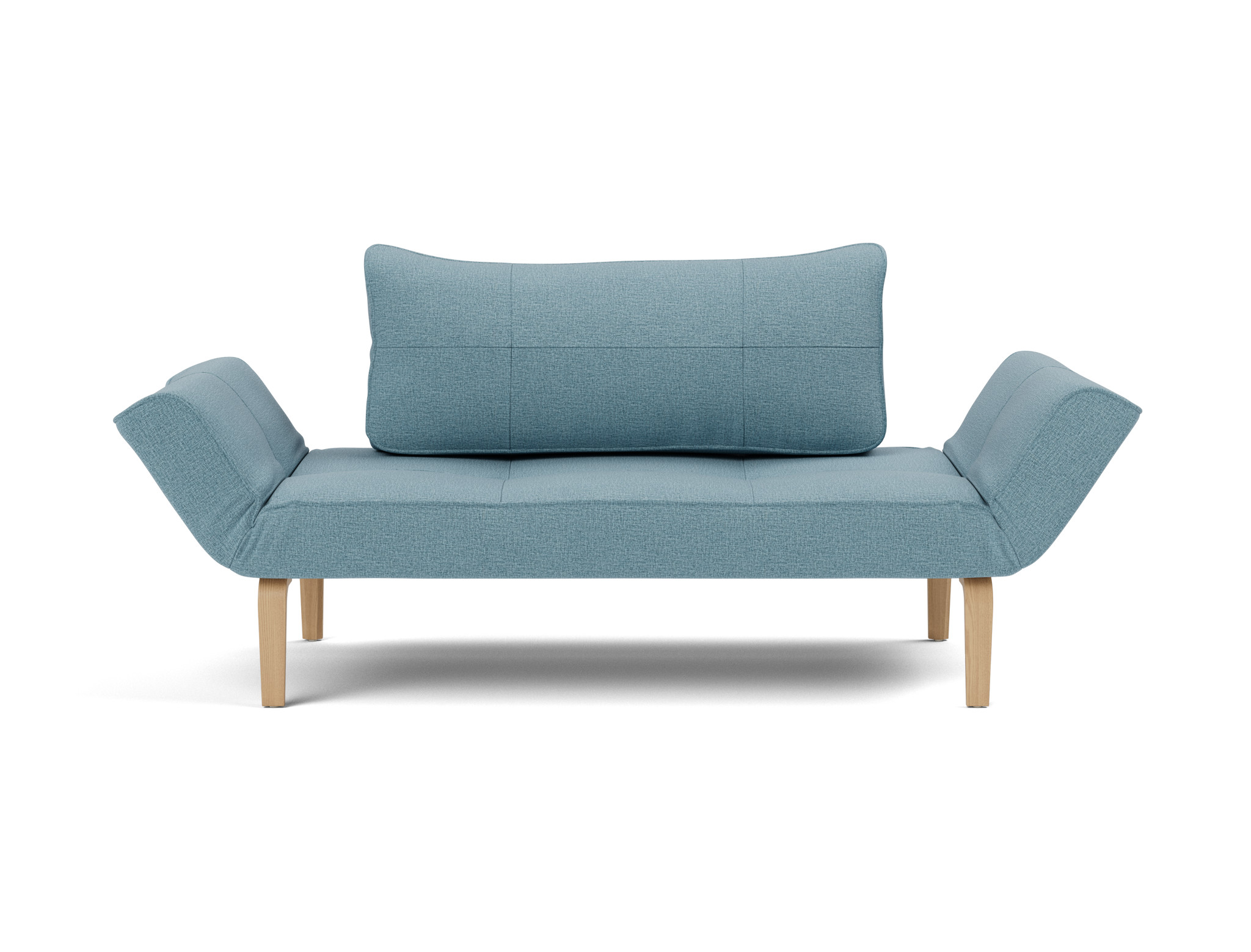 Tagesbett Zeal Flachgewebe Mixed Dance 525-Light-Blue Beine Bow Eiche
