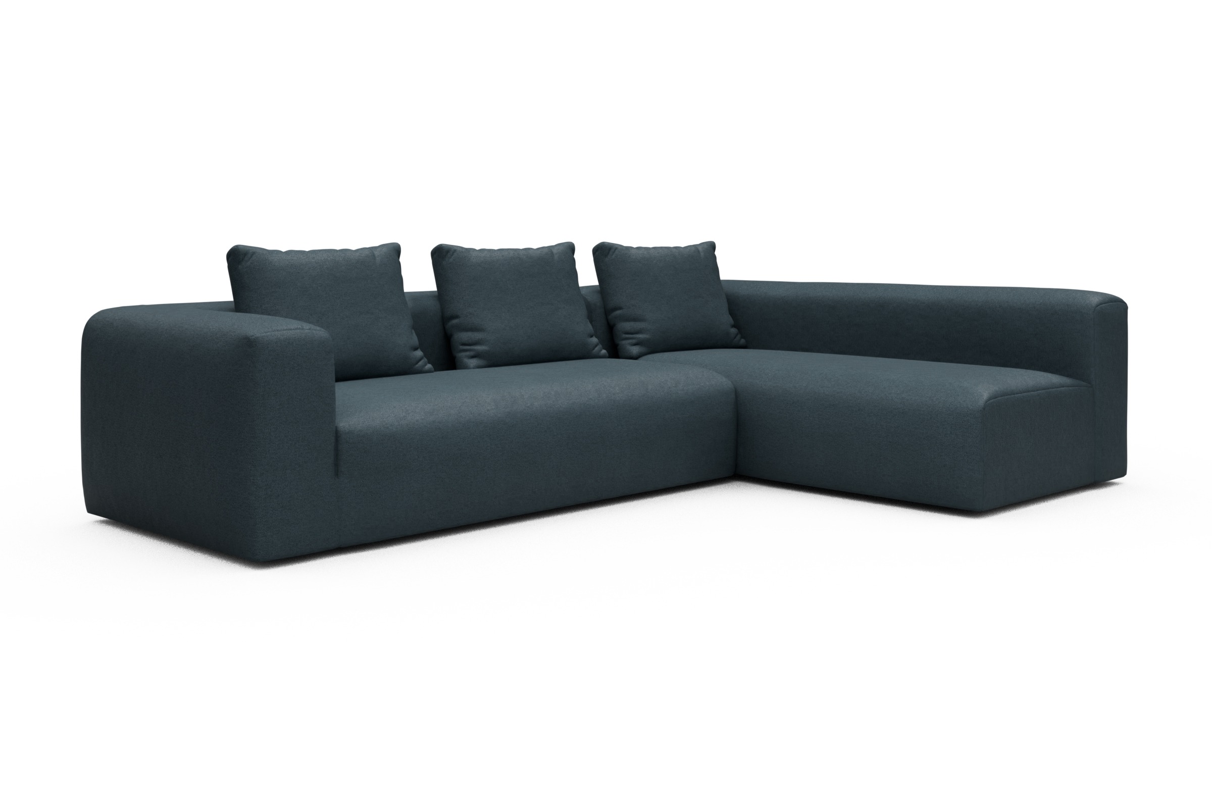 Ecksofa Fred 2x 2,5-Sitzer rechts offen Denari-Royal-Blue
