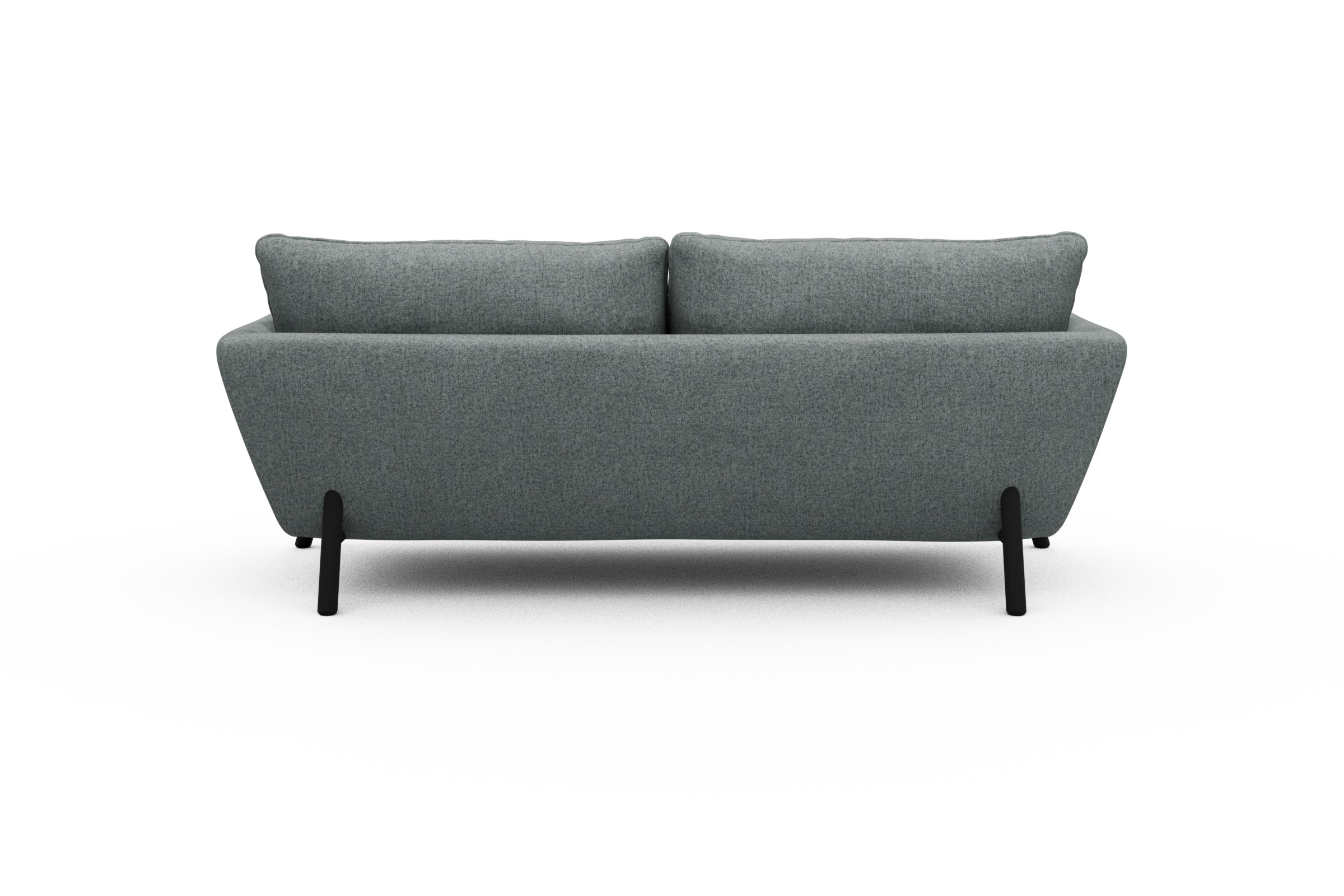 Sofa Emil 3-Sitzer Beinfarbe Eiche Schwarz Casone-Light-Mixed-Green