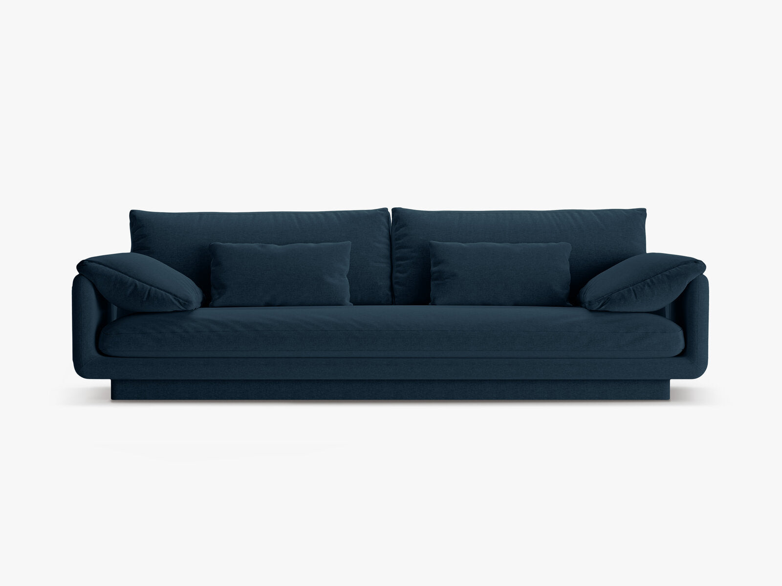 Micadoni Sofa Torino 4-Sitzer Strukturierter Stoff Marineblau