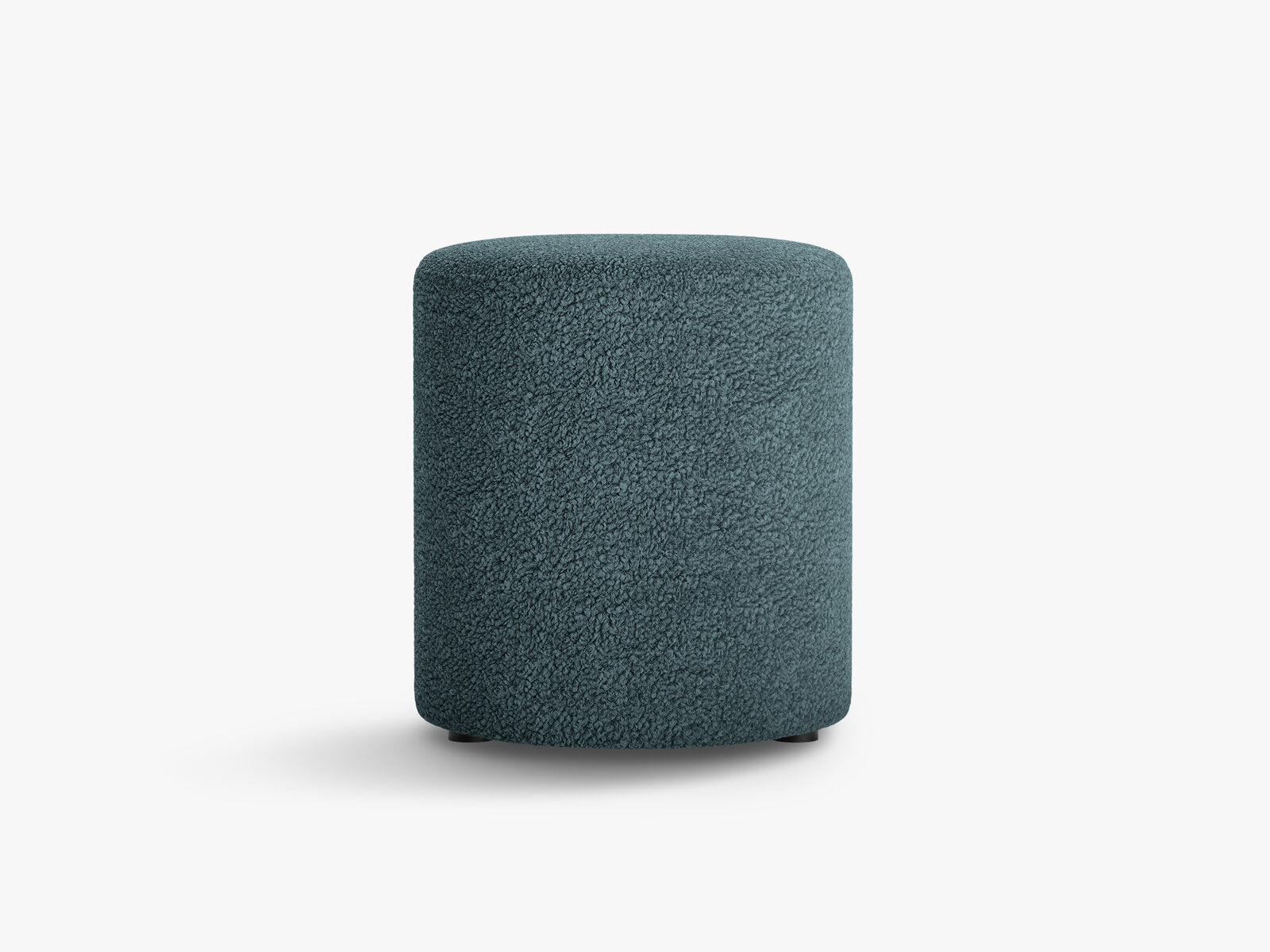 Micadoni Pouf Dia 40cm Boucle Rolf Petrol