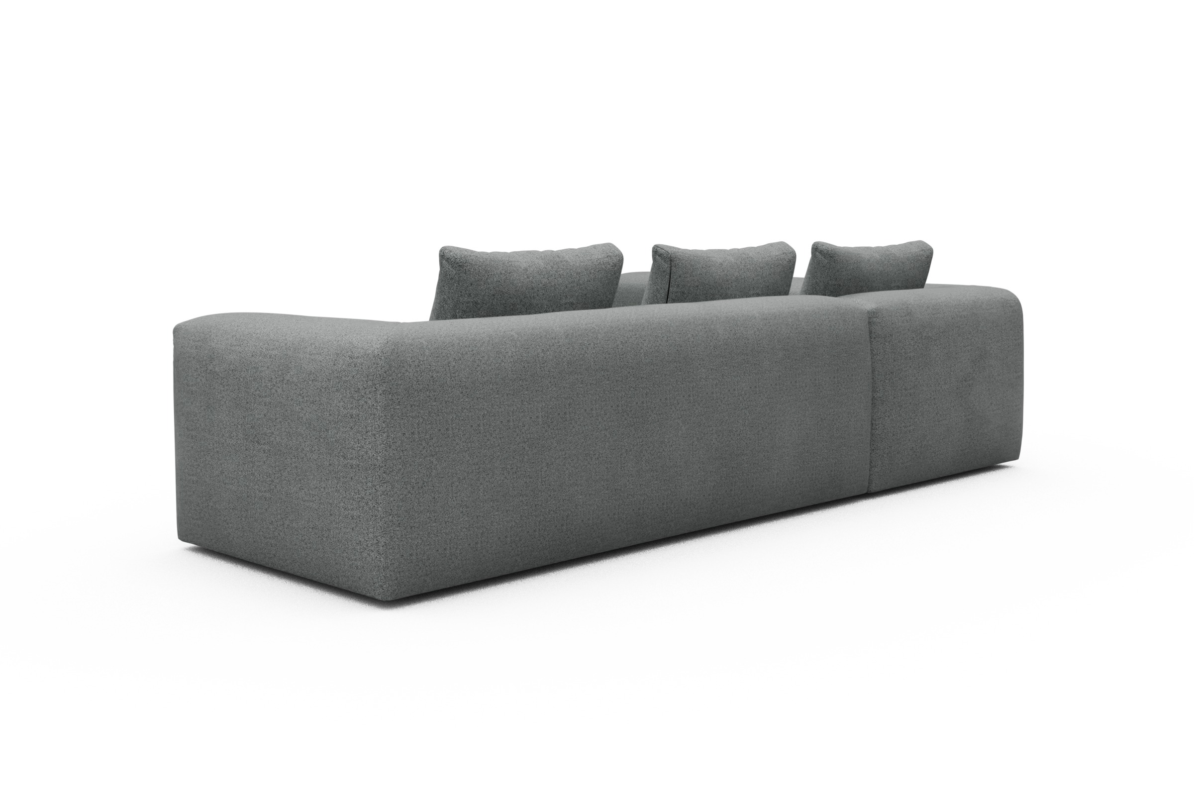 Ecksofa Fred 2x 2,5-Sitzer links offen Aivi-Gravet-Grey