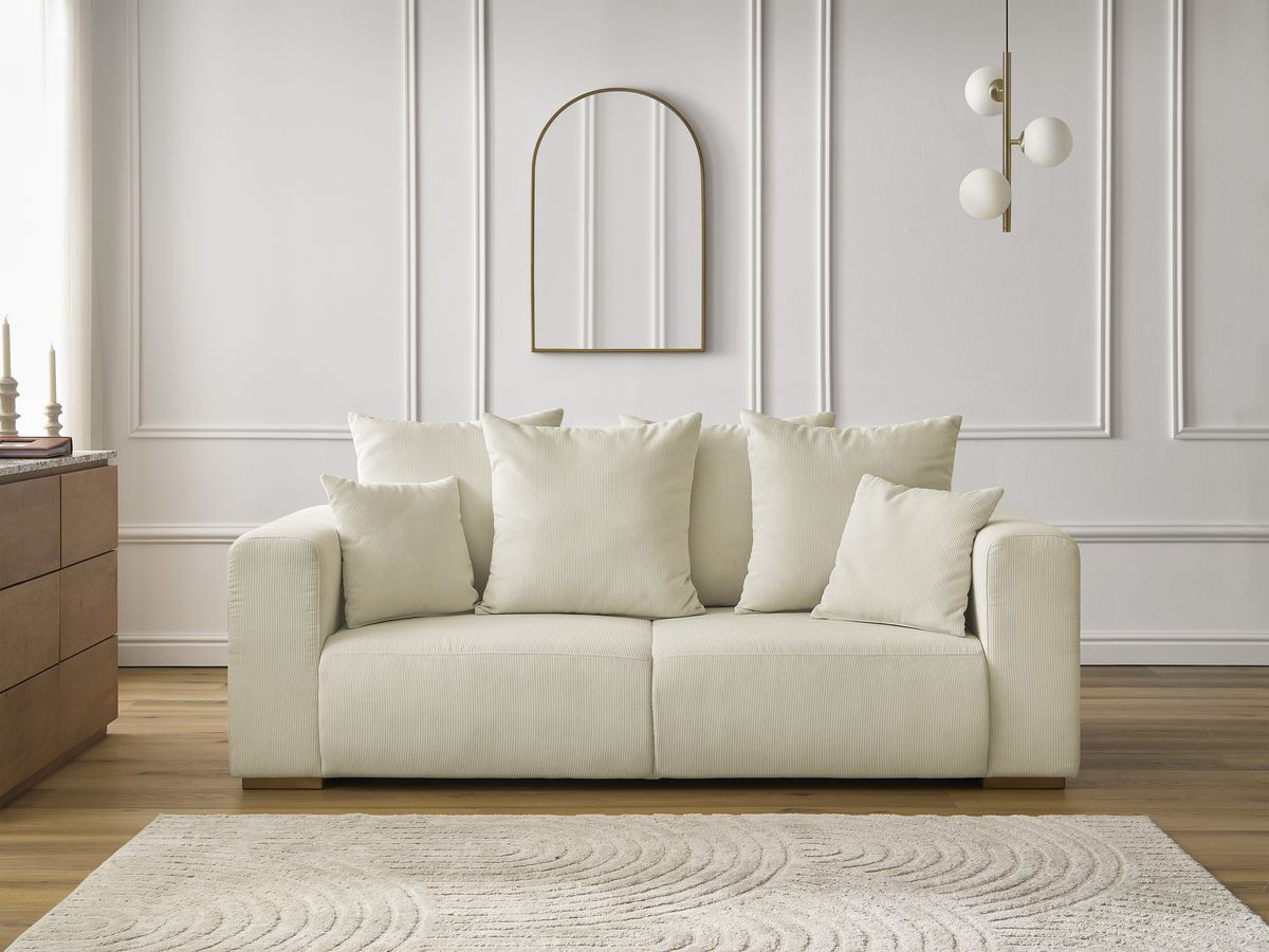 Bobochic Sidonie Sofa 2-Sitzer Cordsamt Beige