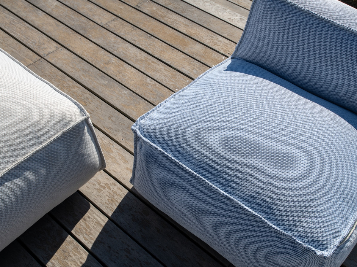 Bobochic Biarritz Sofamodul 1-Sitzer Melange-Stoff Grau