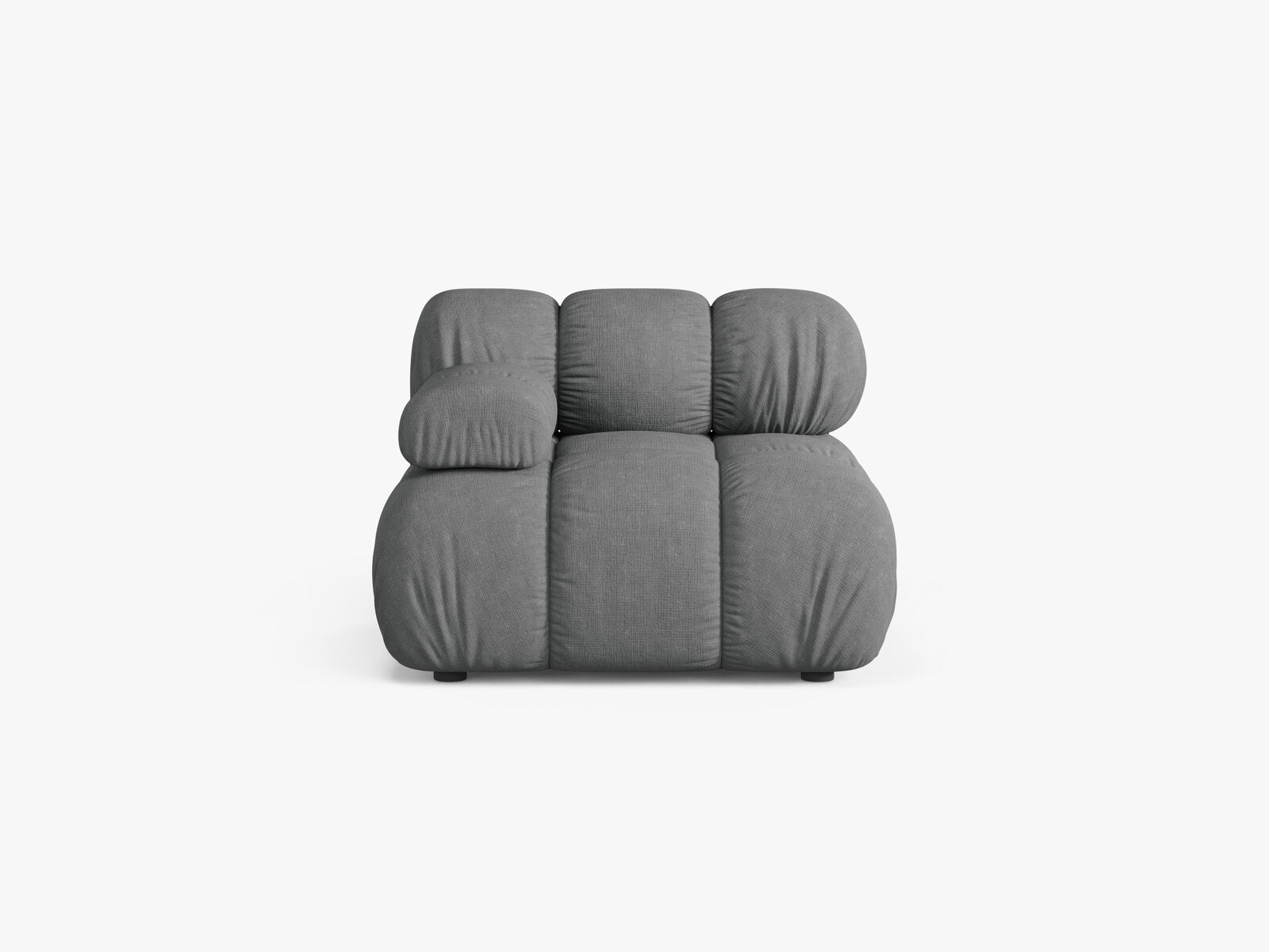 Micadoni Eckmodul Bellis Links Strukturierter Stoff Liberty Grau
