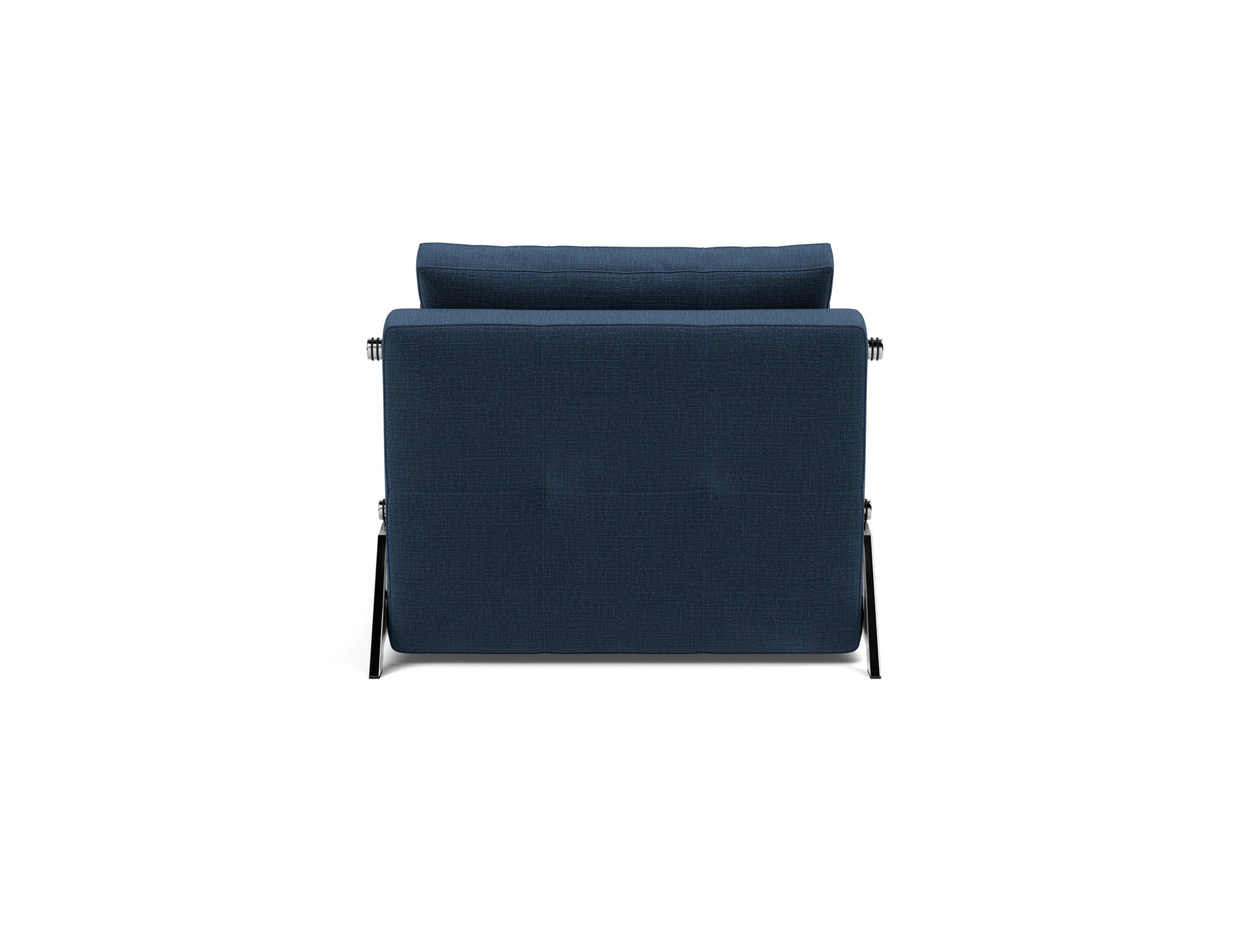Schlafsessel Cubed 90 Chenille Esina 414-Indigo-Blue Beine Chrom