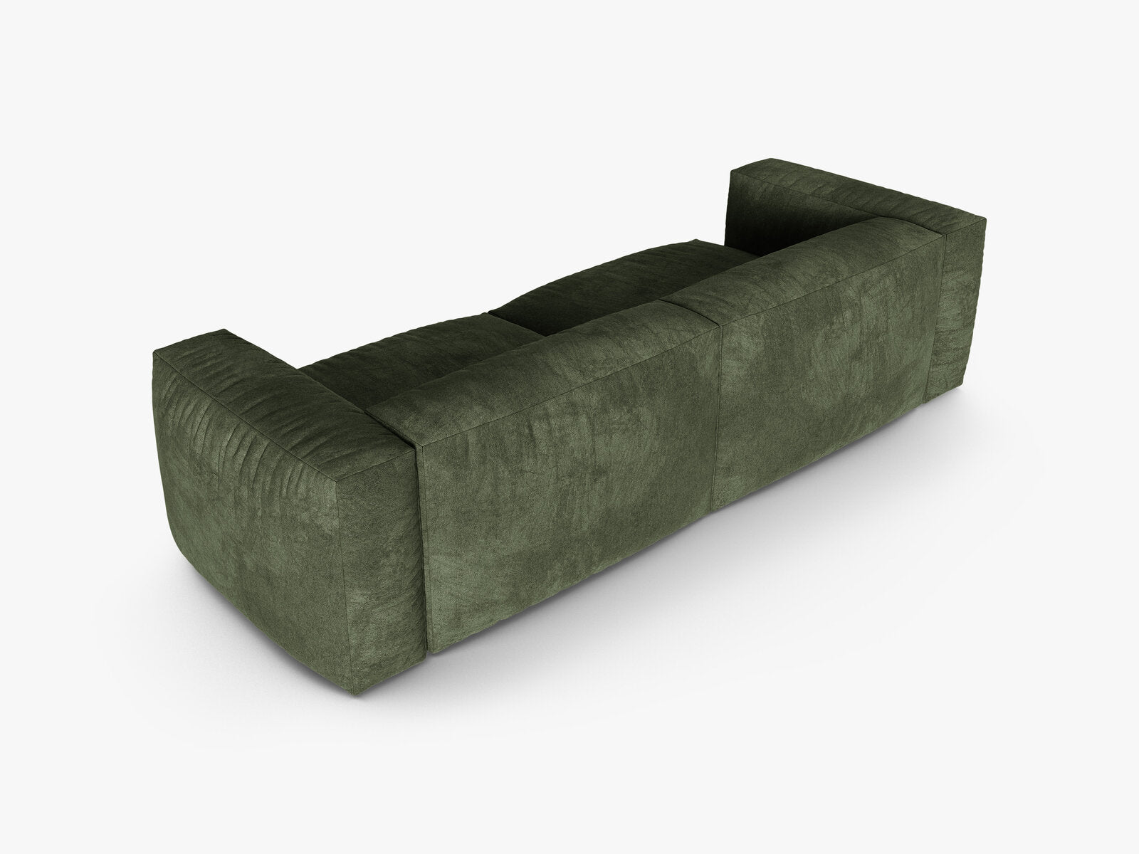 Micadoni Sofa Martina 3-Sitzer 90cm Sitztiefe Samt Vogue Grün