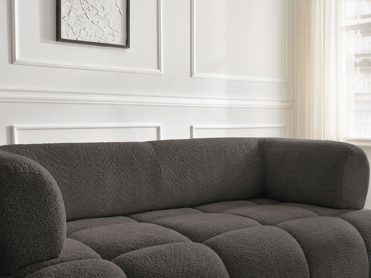 Bobochic Alya Sofa 2-Sitzer Bouclé-Stoff Braun