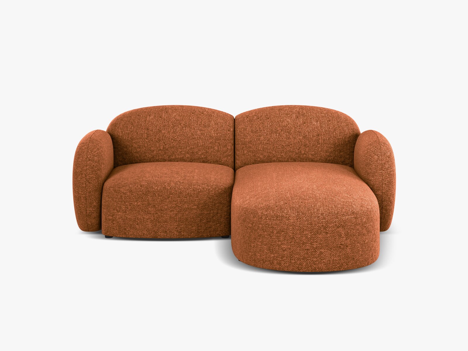 Micadoni Ecksofa Blair 3-Sitzer Rechts Chenille Eden Ziegel
