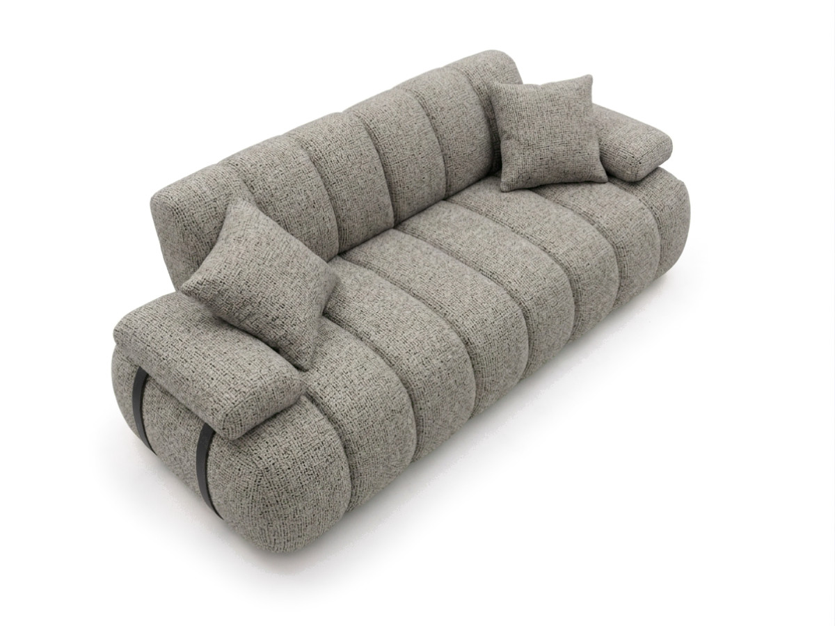Bobochic Rivoli Sofa 4-Sitzer Melange-Stoff Taupe