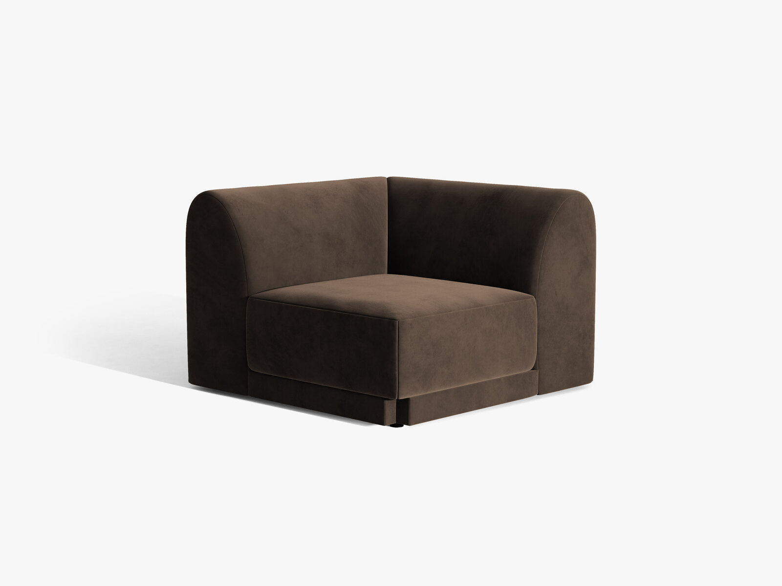Micadoni Modul Ecke Miley Samt Bluvel Dunkelbraun