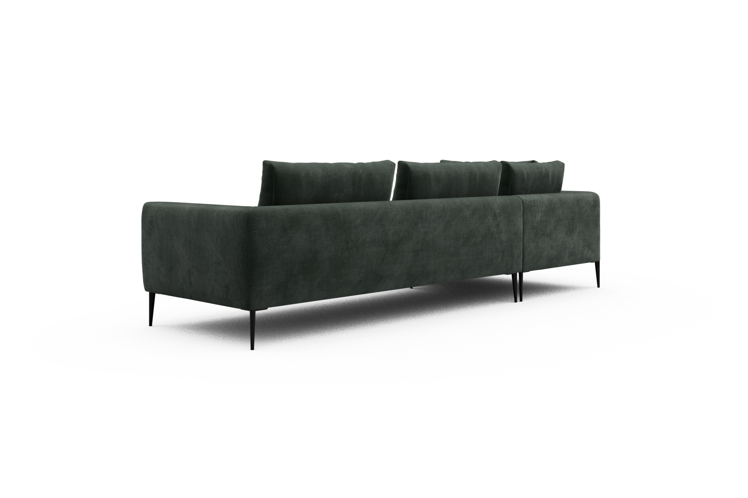Ecksofa Paul Relax-Ecke rechts mit 3-Sitzer Smooth-Laurel-Green