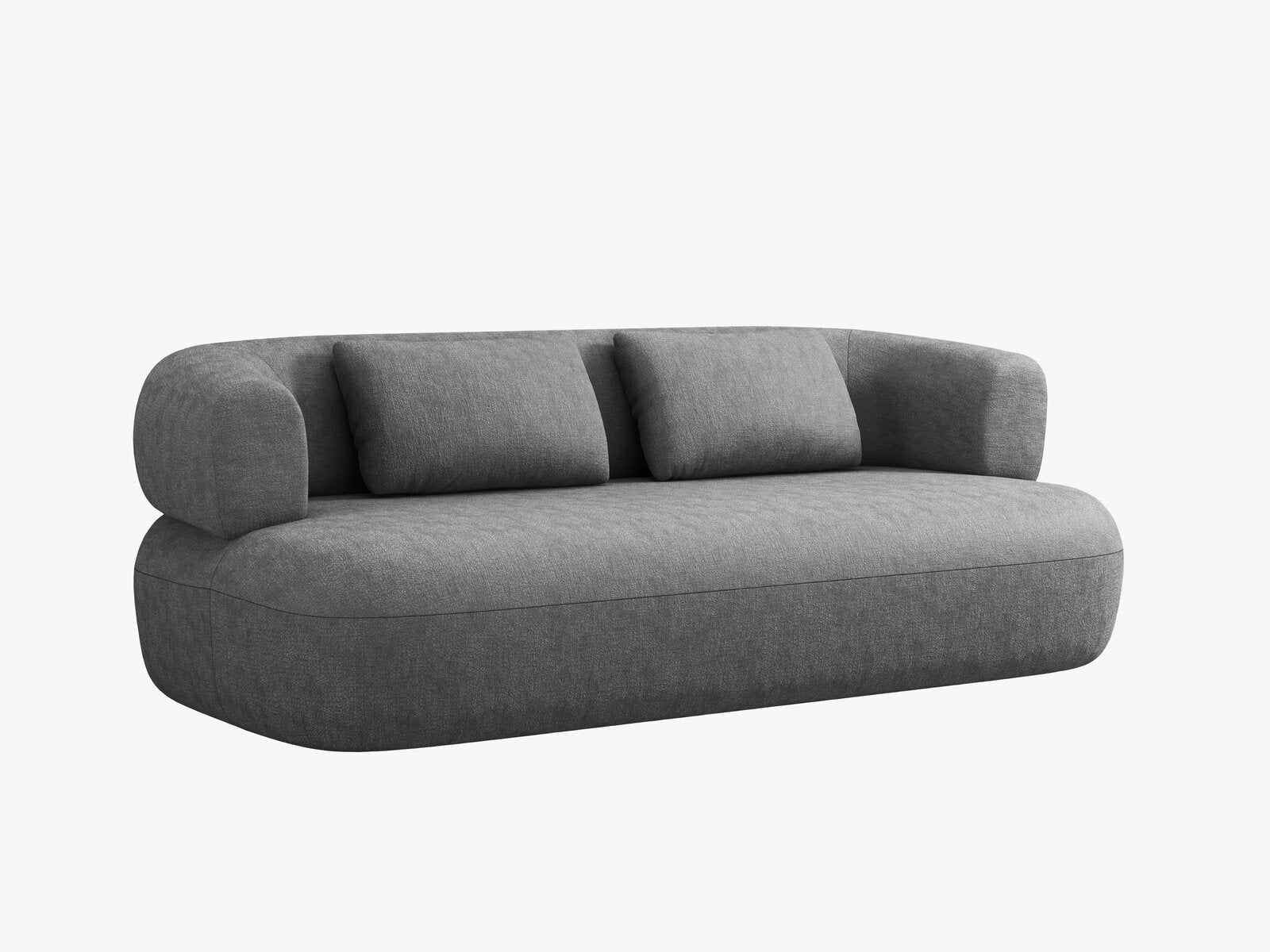 Micadoni Sofa Jenny 2-Sitzer Chenille Perfect Harmony Dunkelgrau