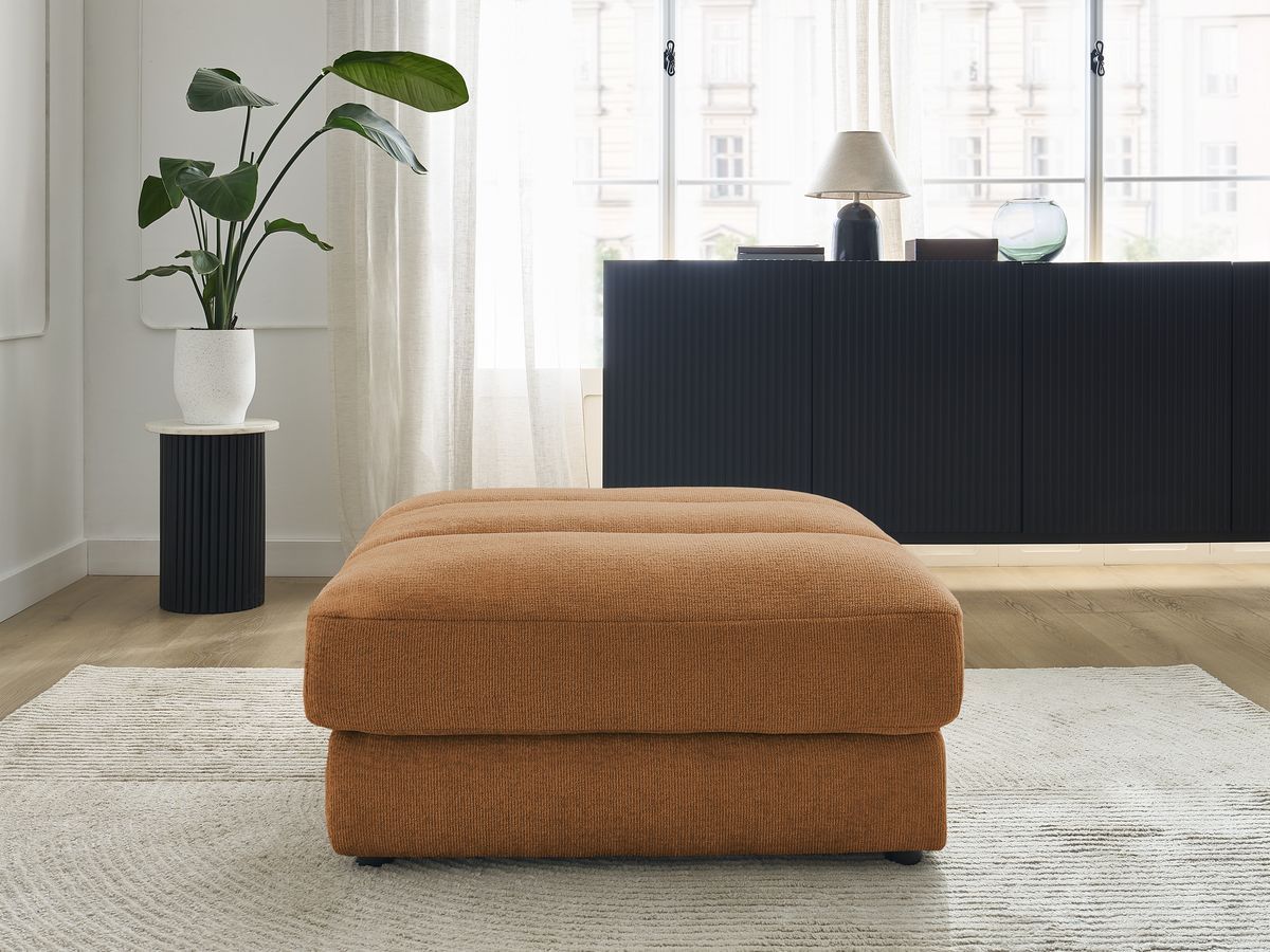Bobochic Sierra Pouf Strukturstoff Orange