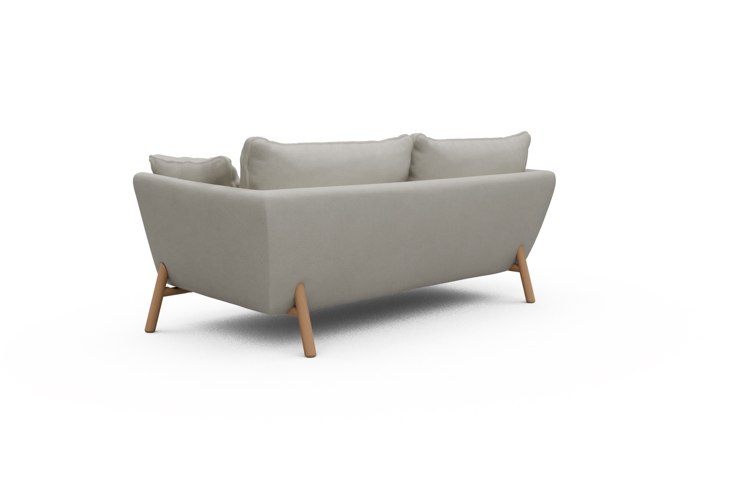Sofa Emil PREMIUM 2-Sitzer Beinfarbe Eiche Natur Denari-Clean-Beige