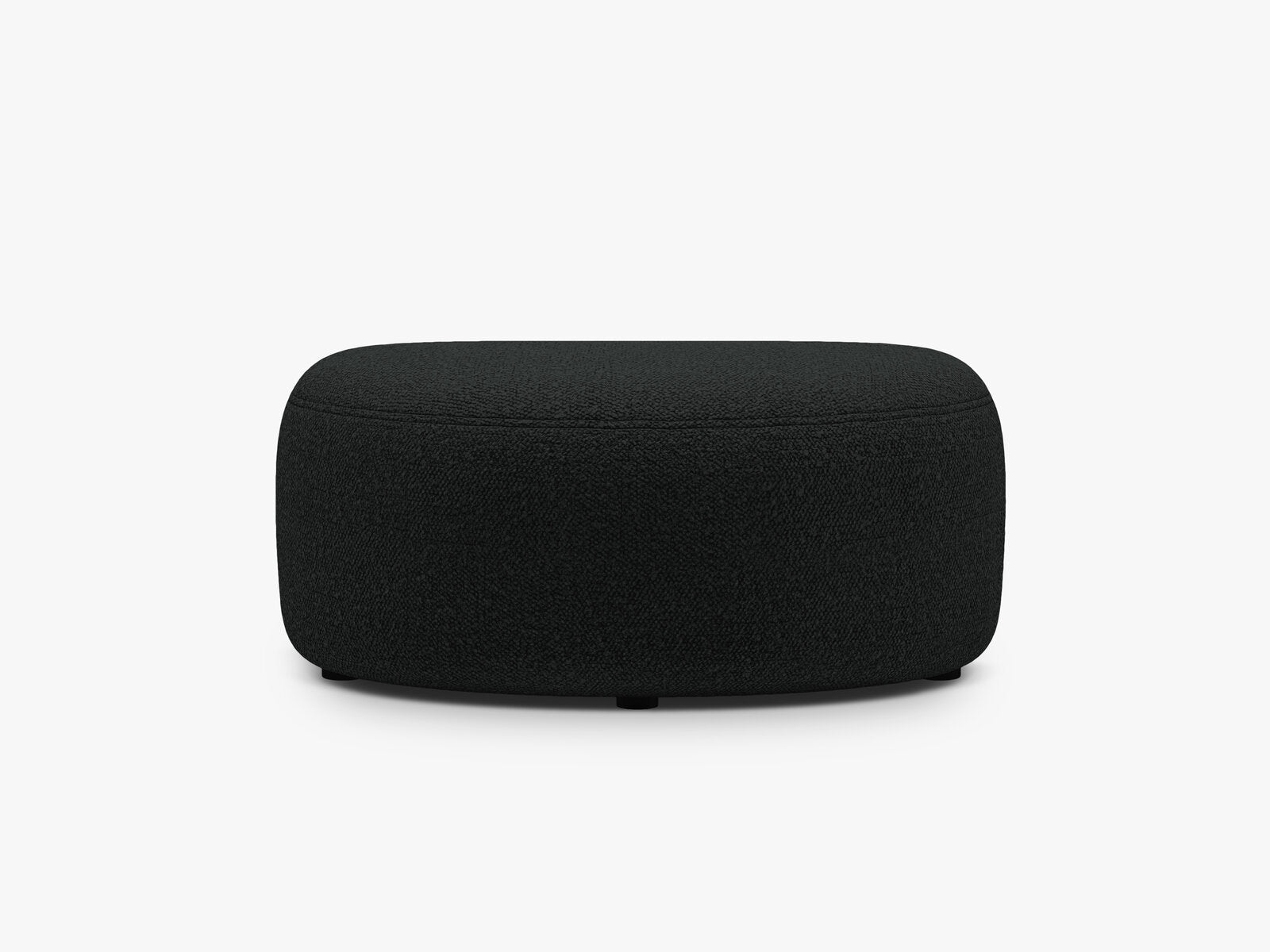 Micadoni Hocker Kate halbrund 1-Sitzer Boucle Schwarz