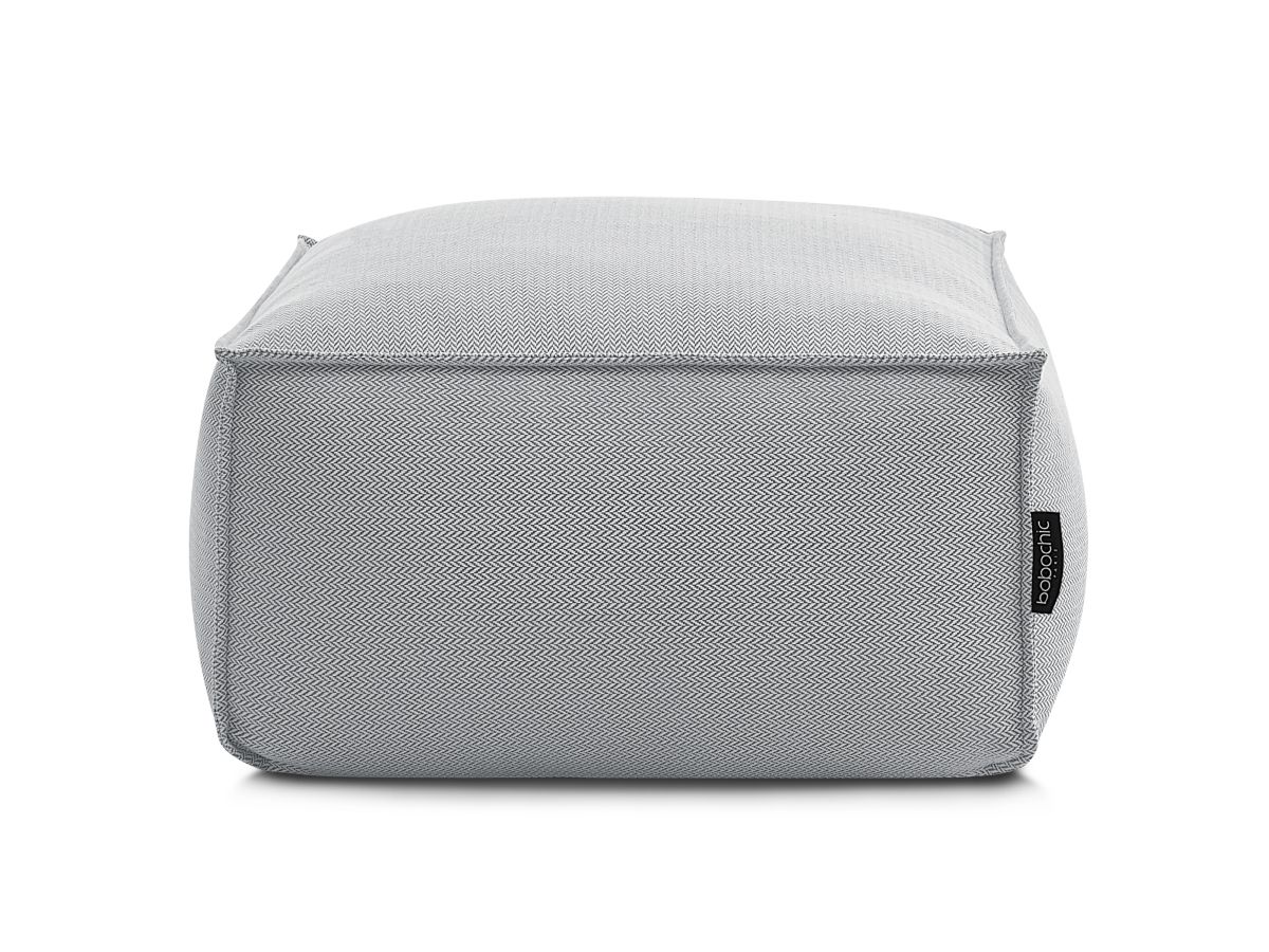 Bobochic Biarritz Pouf Melange-Stoff Grau
