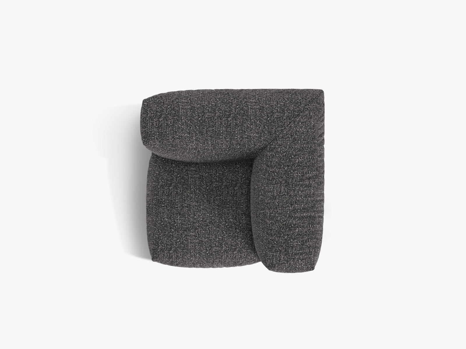 Micadoni Eckmodul Martina 1-Sitzer Klein Boucle Monet Anthrazit