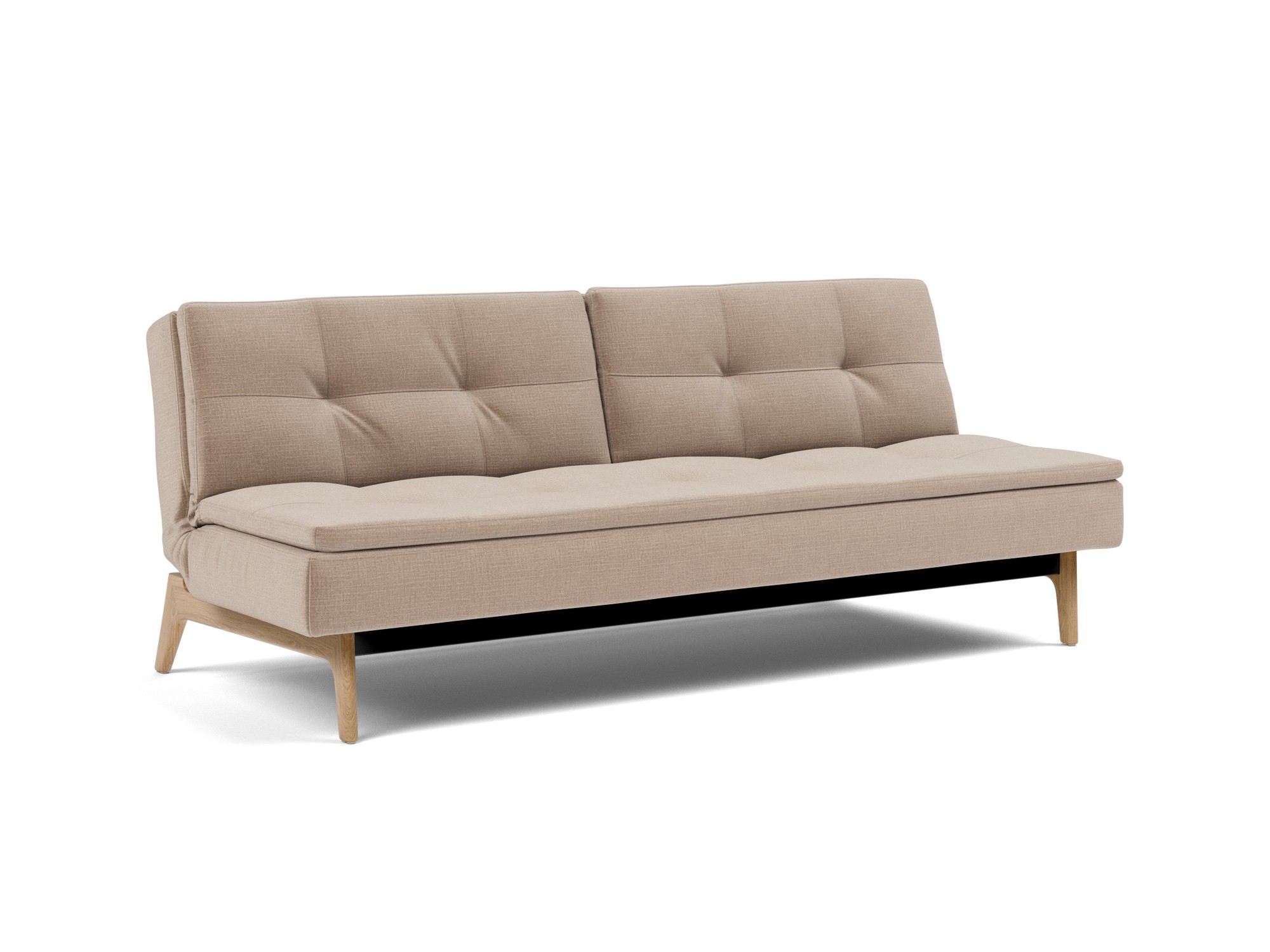 Schlafsofa Dublexo Chenille Esina 417-Mocha Beine Eiche