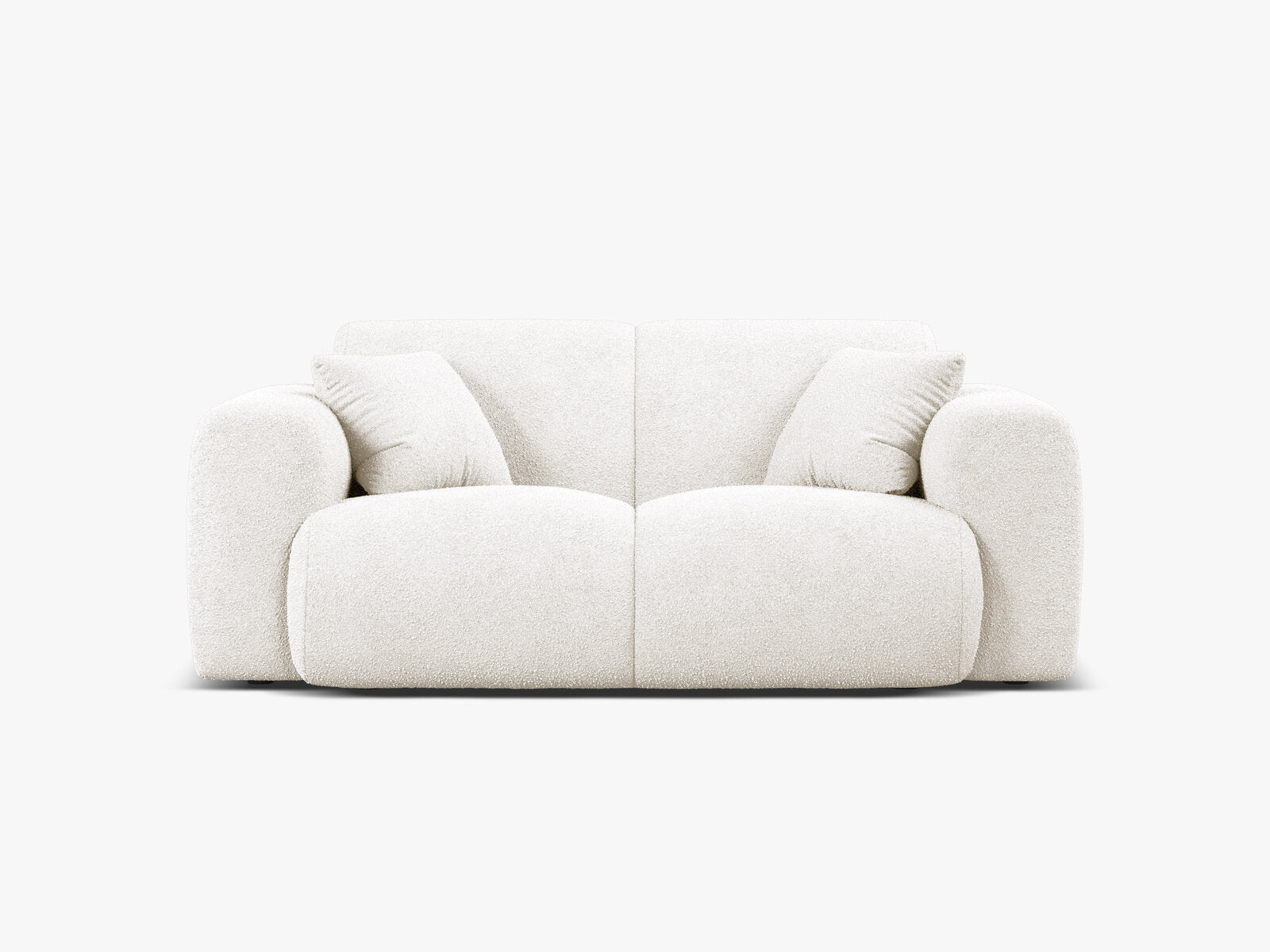 Micadoni Sofa Molino 2-Sitzer Boucle Baloo Weiß