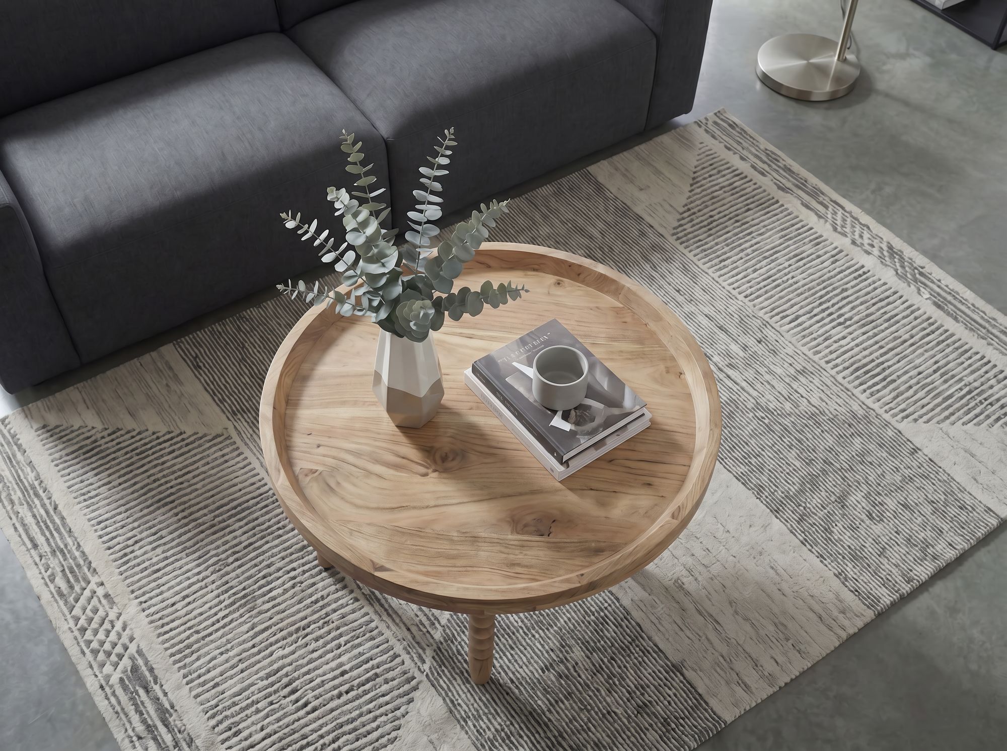 Couchtisch Vaksdal Massivholz Akazie Höhe 40 cm
