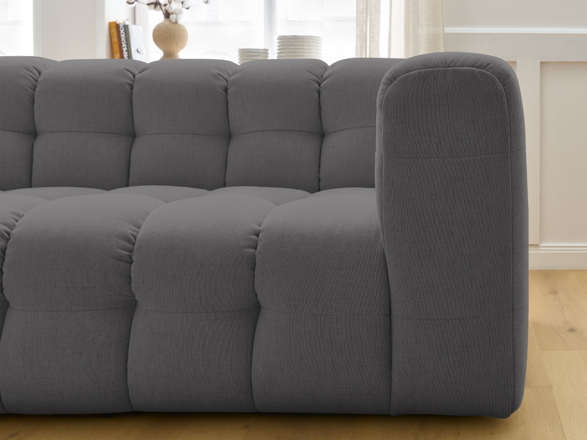 Bobochic Cloud Ecksofa 288 × 184 cm Stoff Dunkelgrau Ecke links