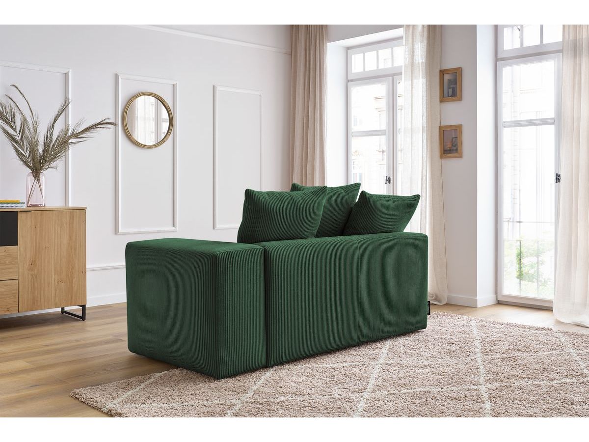 Bobochic Voltaire Sofamodul 2-Sitzer 178 × 100 cm Cordsamt Grün Ecke rechts