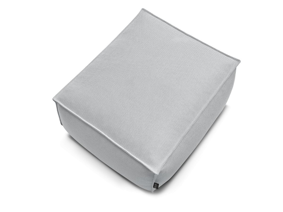 Bobochic Biarritz Pouf Melange-Stoff Grau