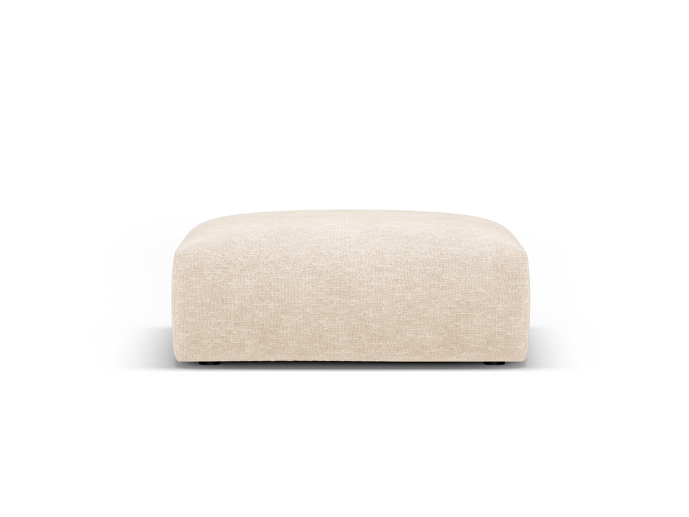 Cosmopolitan Design Pouf Matera große Version Chenille Eden Helles Beige