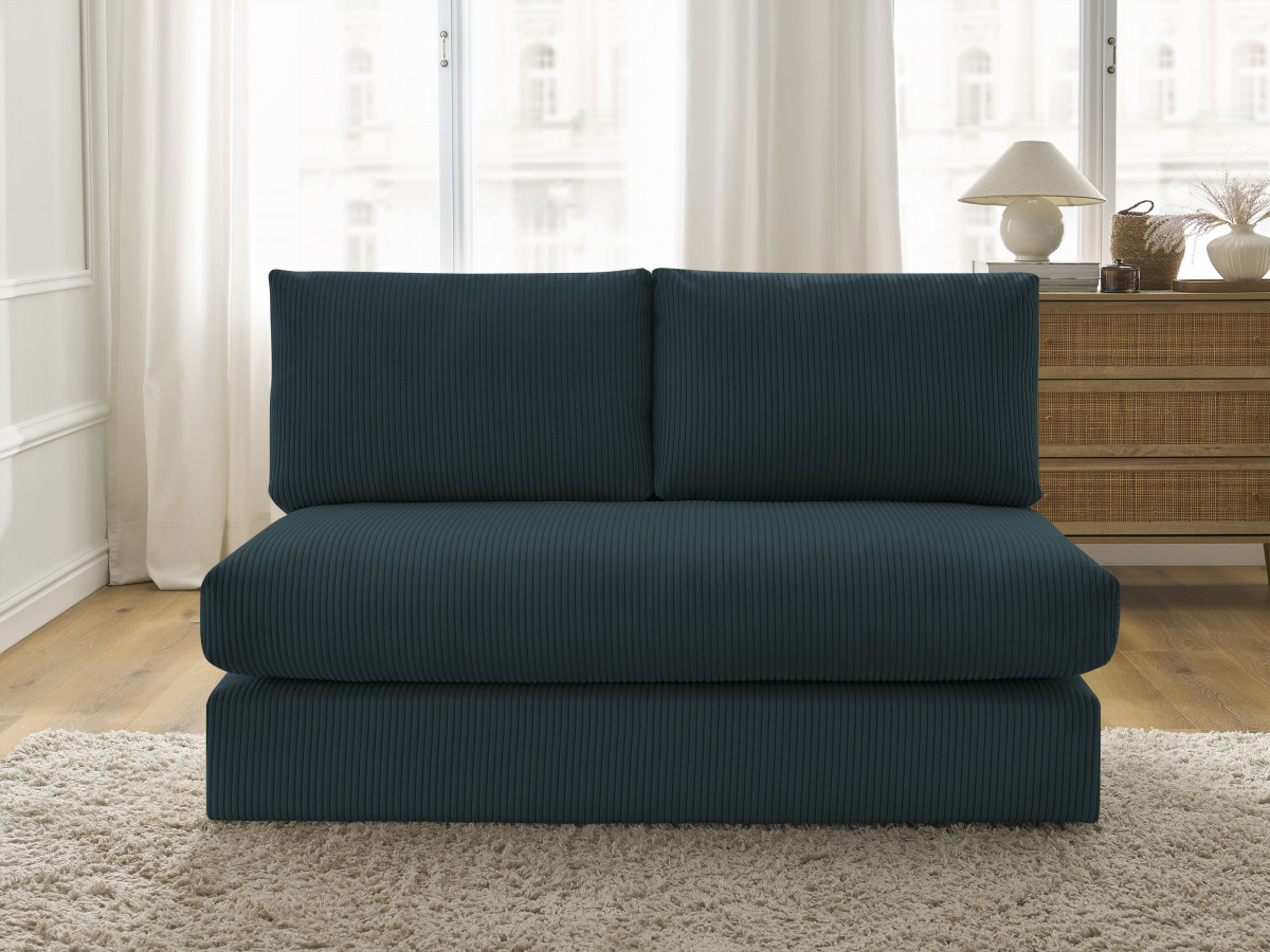 Bobochic Paris Sofamodul 2-Sitzer Cordsamt Dunkelblau