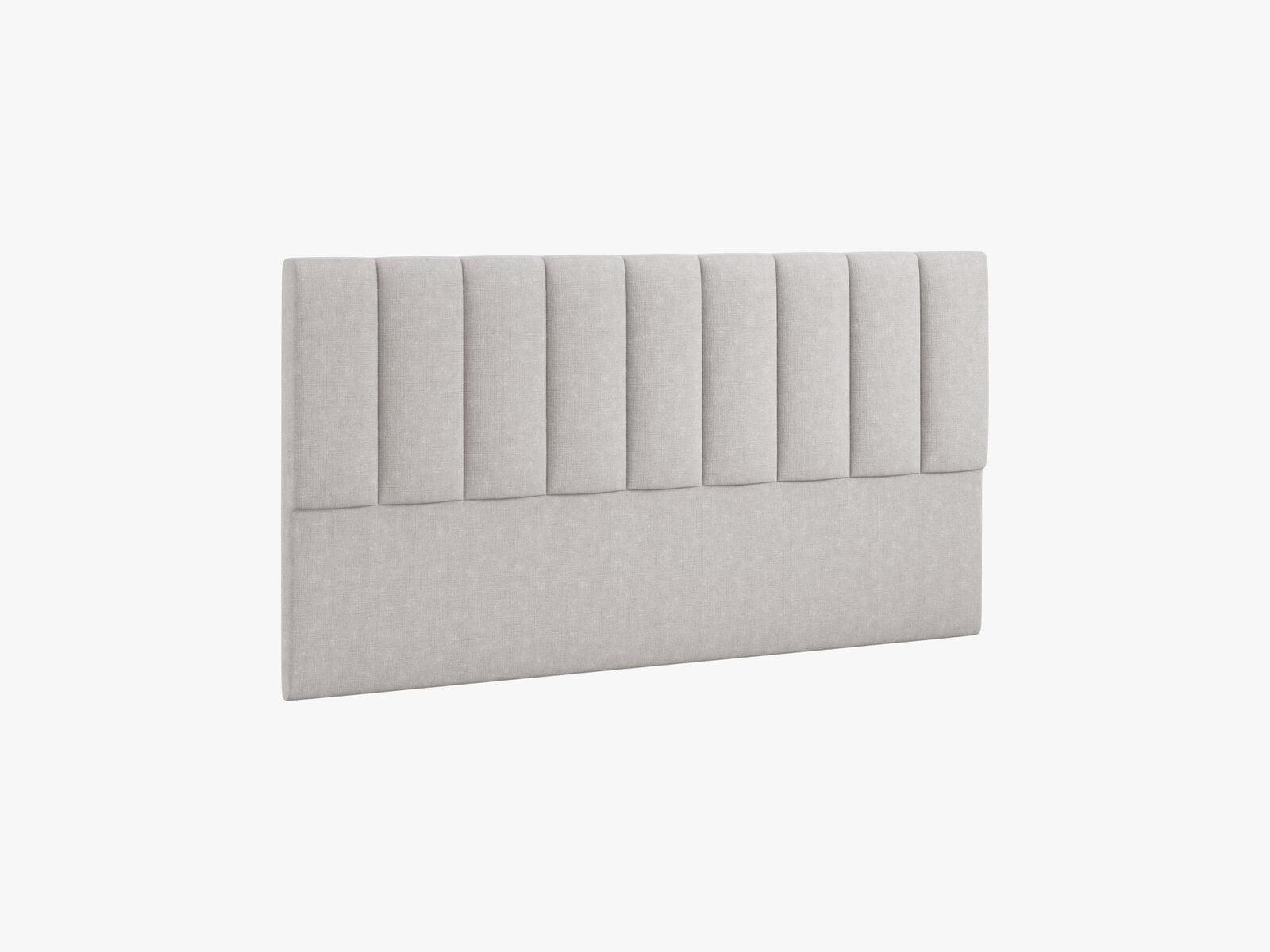 Micadoni Marl Samtiger Kopfteil 140 cm (H 95 cm) Strukturierter Stoff Liberty Hellgrau 180x95