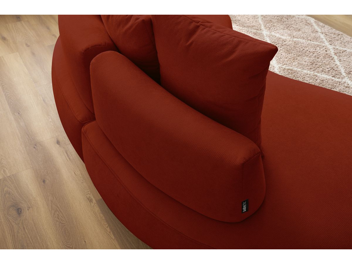 Bobochic Saint-germain Sofa 3-Sitzer Strukturstoff Rot