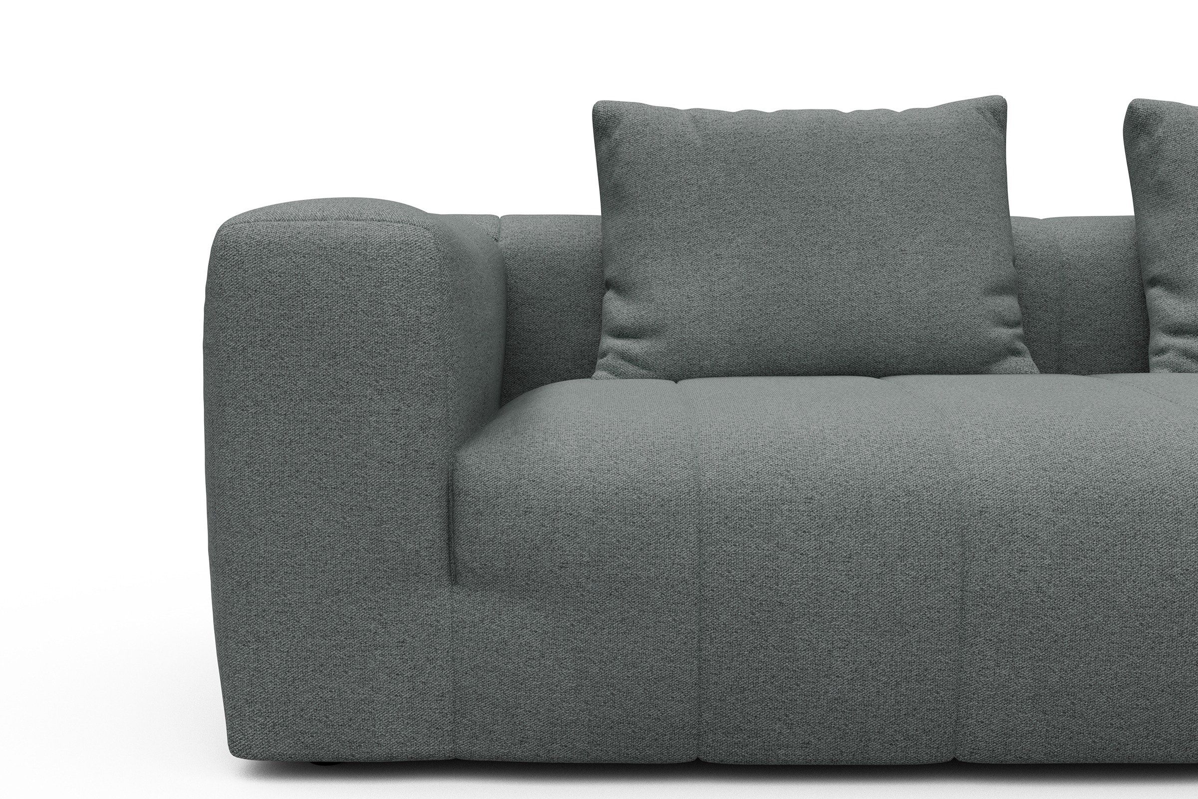 Ecksofa Hugo 2x 2,5-Sitzer Armlehne links Denari-Soft-Grey