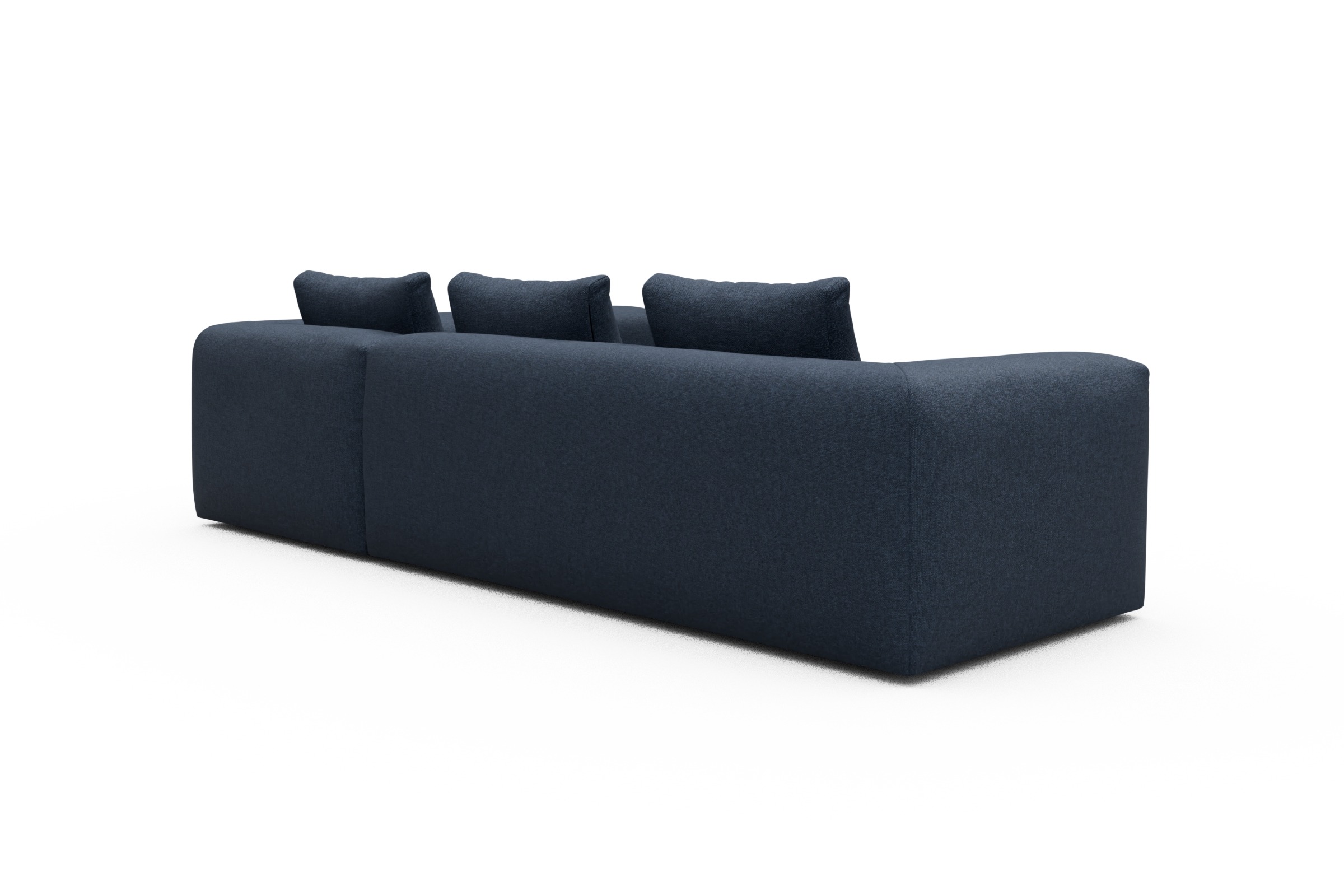 Ecksofa Fred 2x 2,5-Sitzer rechts offen Sama-Deep-Blue