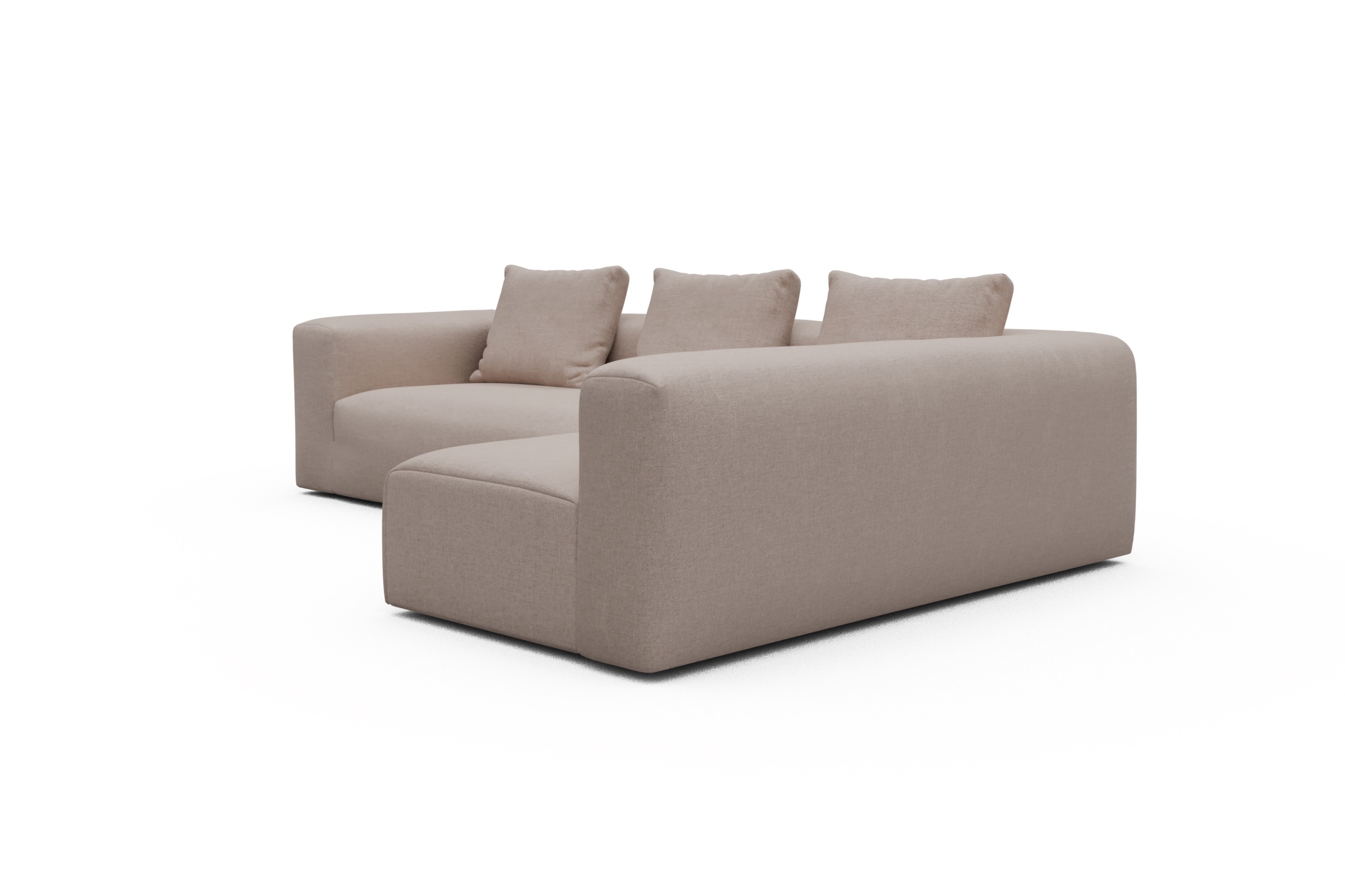 Ecksofa Fred 2x 2,5-Sitzer rechts offen Weda-Sand