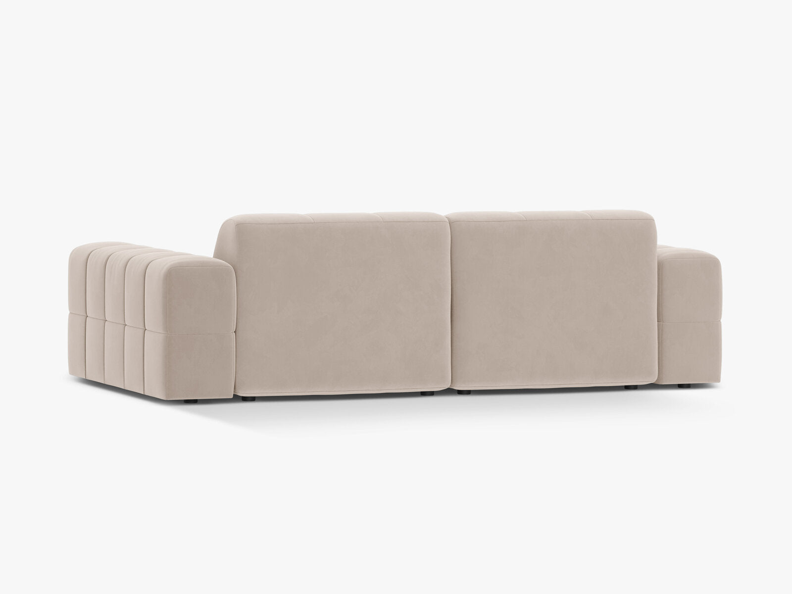 Micadoni Sofa Jennifer 3-Sitzer Samt Venus Helles Beige