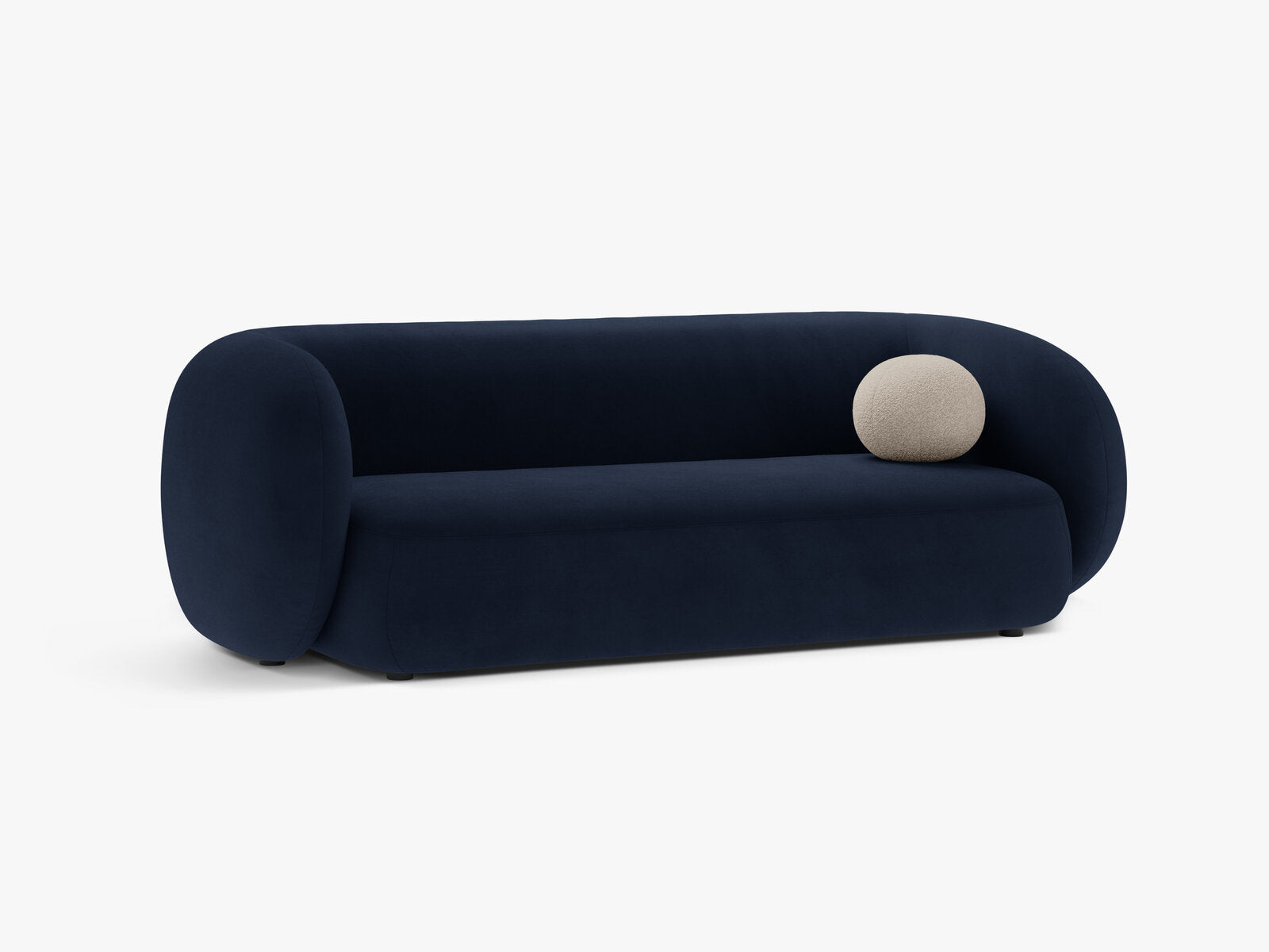 Micadoni Sofa Kate 3-Sitzer Samt Königsblau