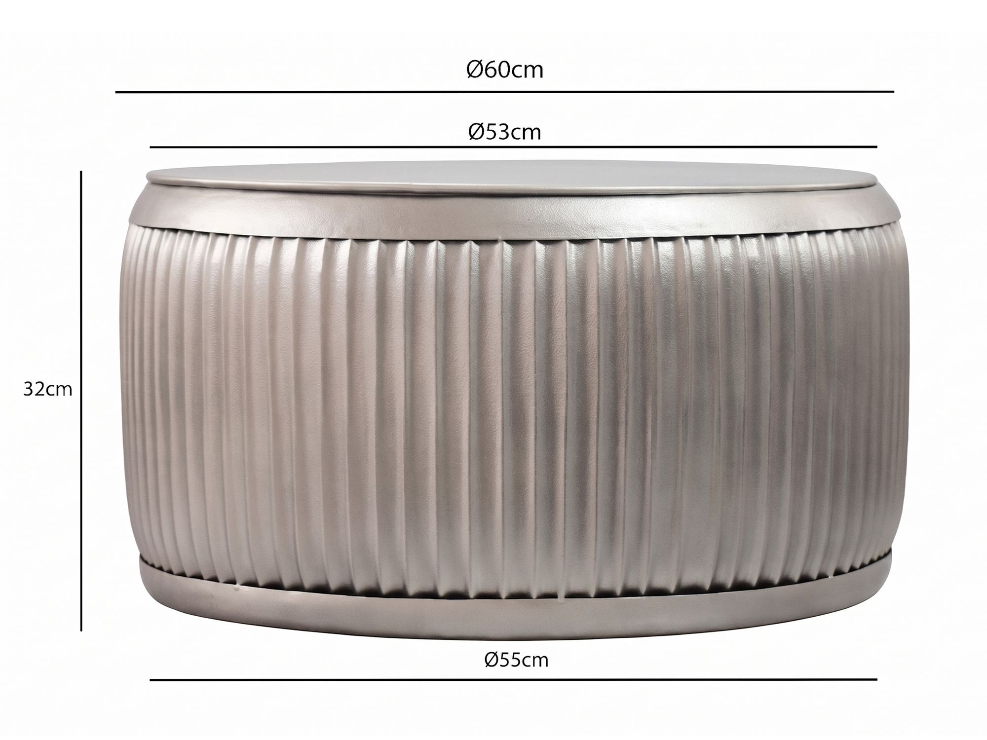 Couchtisch Langa Metall Silber Ø 60 cm