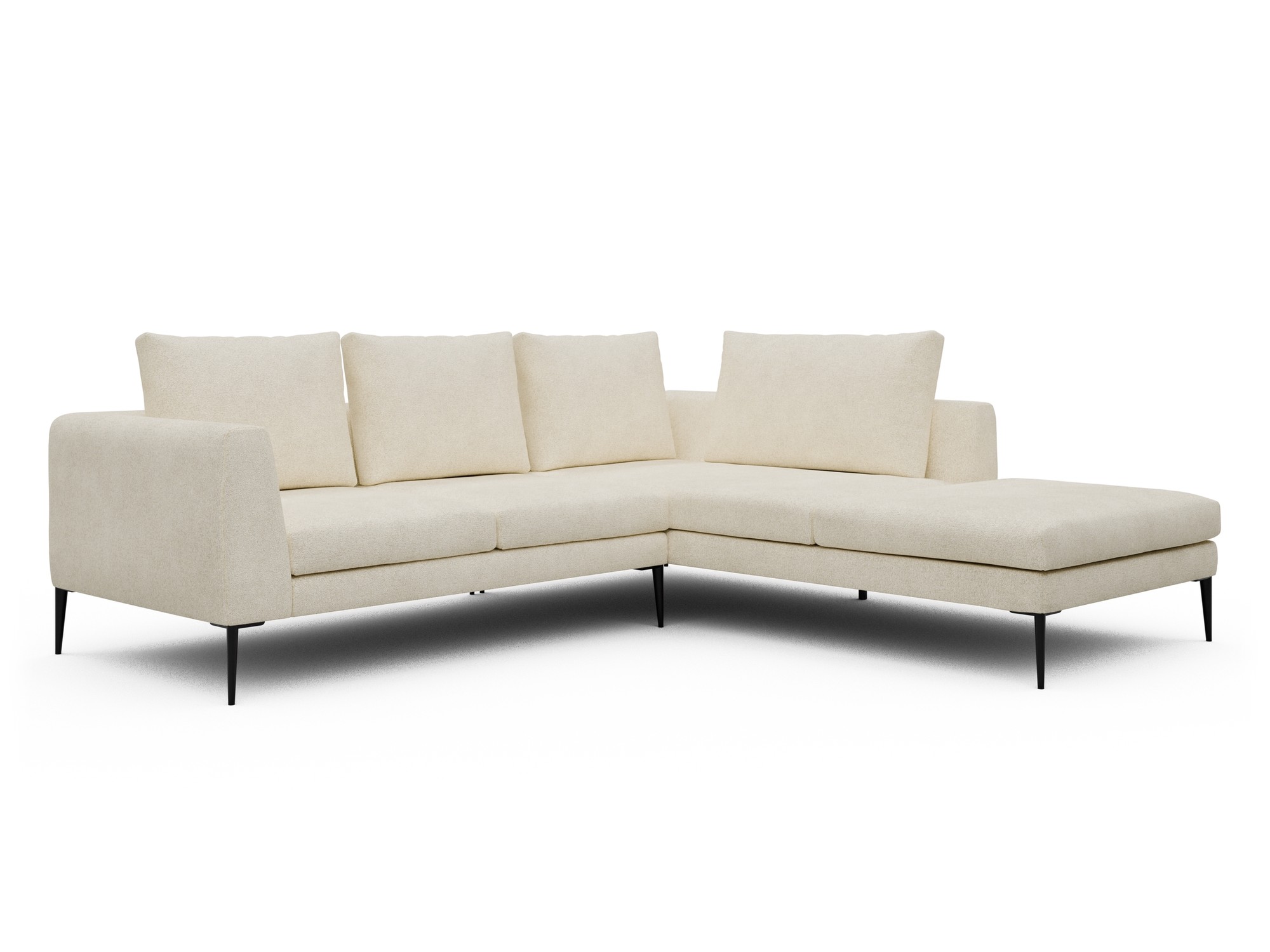 Skandi Home Ecksofa Paul Relax-Ecke rechts mit 2-Sitzer Boucle-Off-White moebelfaktor