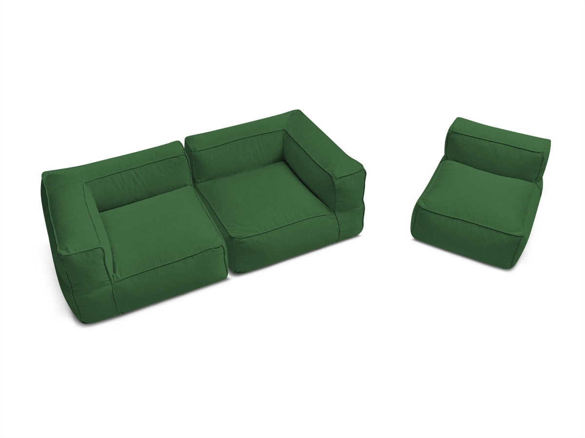 Bobochic Giulia Gartensofa 3-Sitzer Stoff Grün
