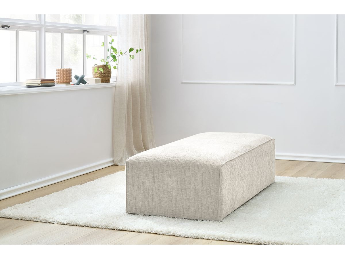 Bobochic Megeve Pouf Strukturstoff Beige