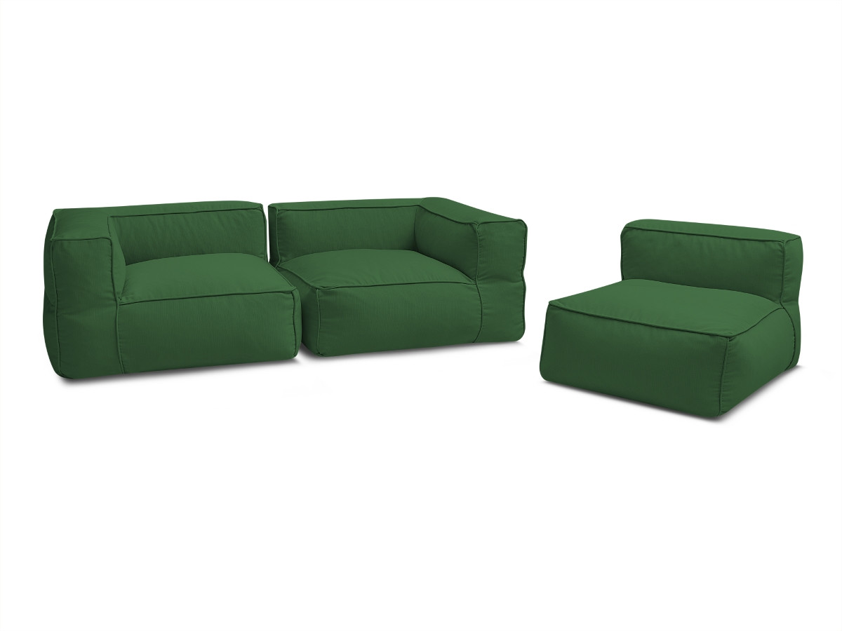 Bobochic Giulia Gartensofa 3-Sitzer Stoff Grün