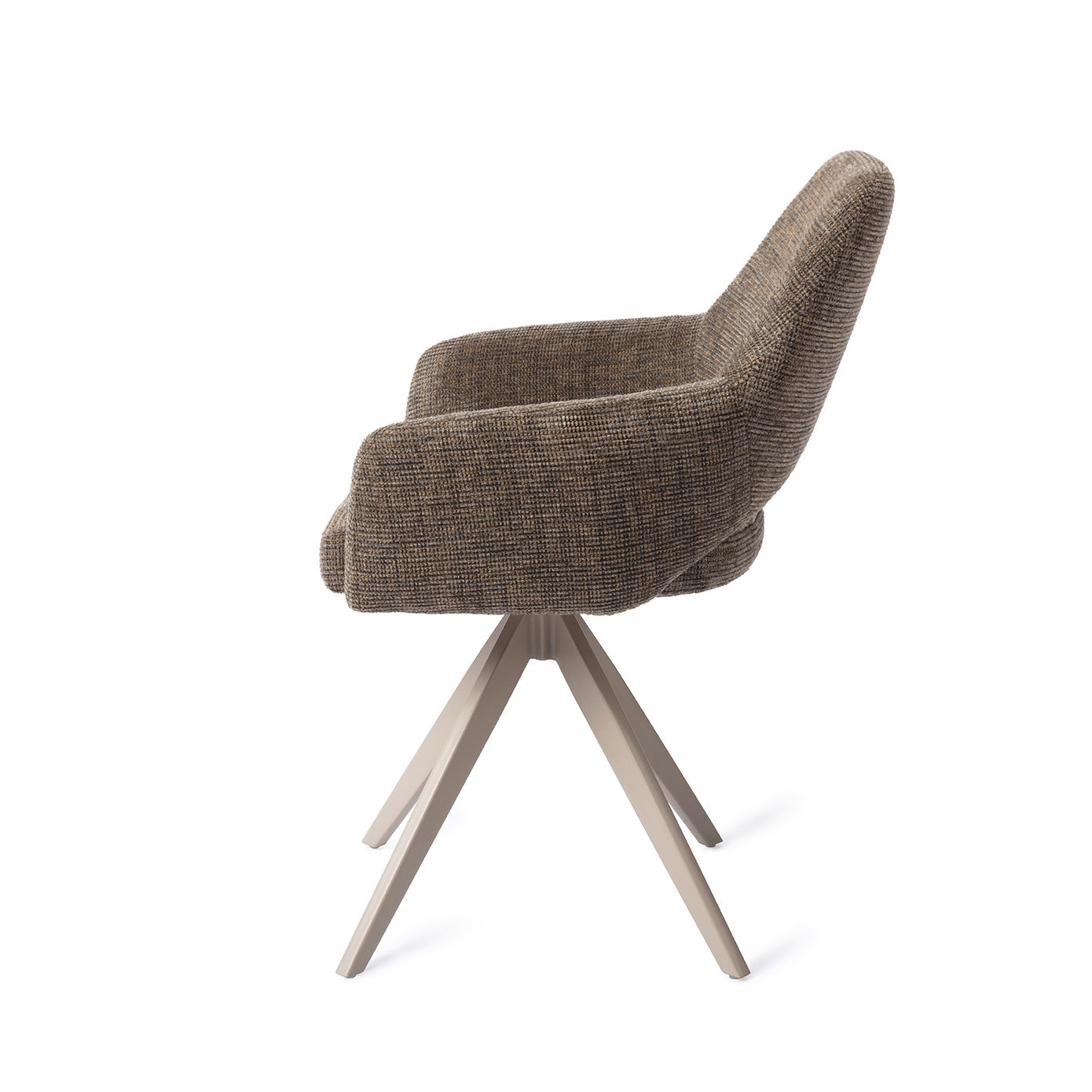 Jesper Home Esszimmerstuhl Yanai Checked Chestnut Turn Beige